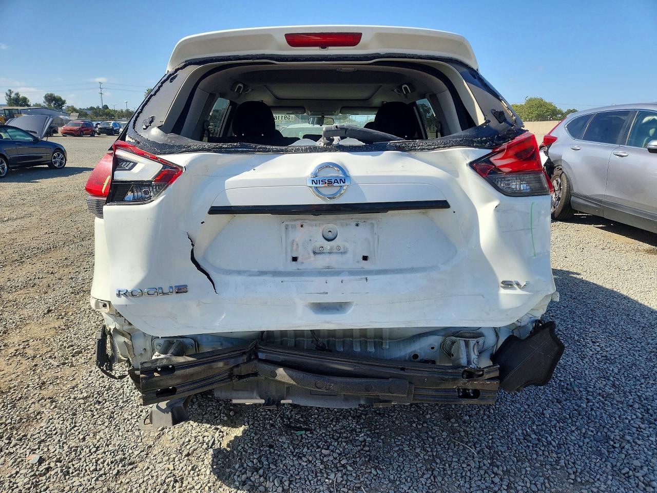2017 Nissan Rogue Sv White vin: 5N1AT2MT1HC754316