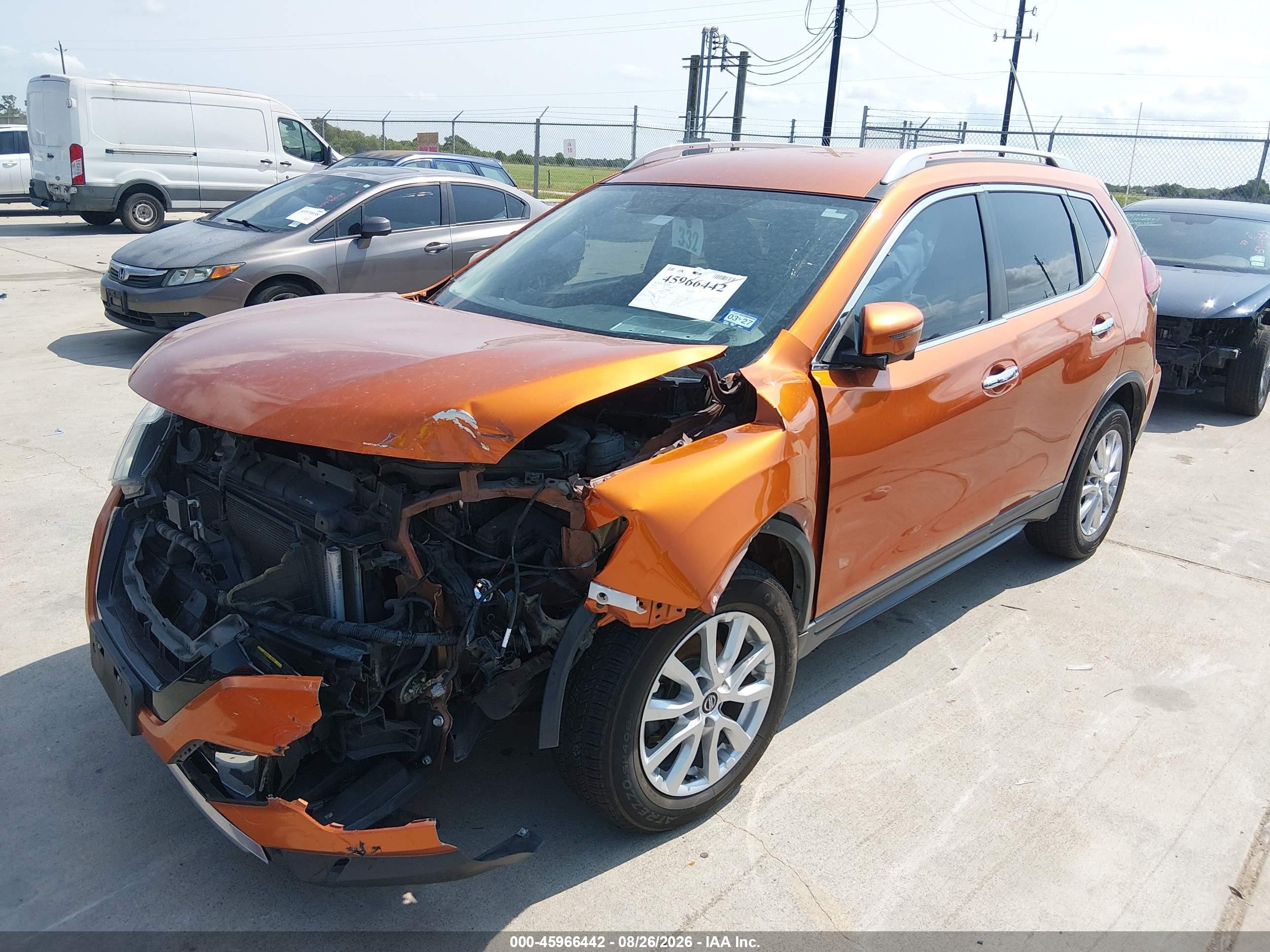 2018 Nissan Rogue Sv Orange vin: 5N1AT2MT1JC840666
