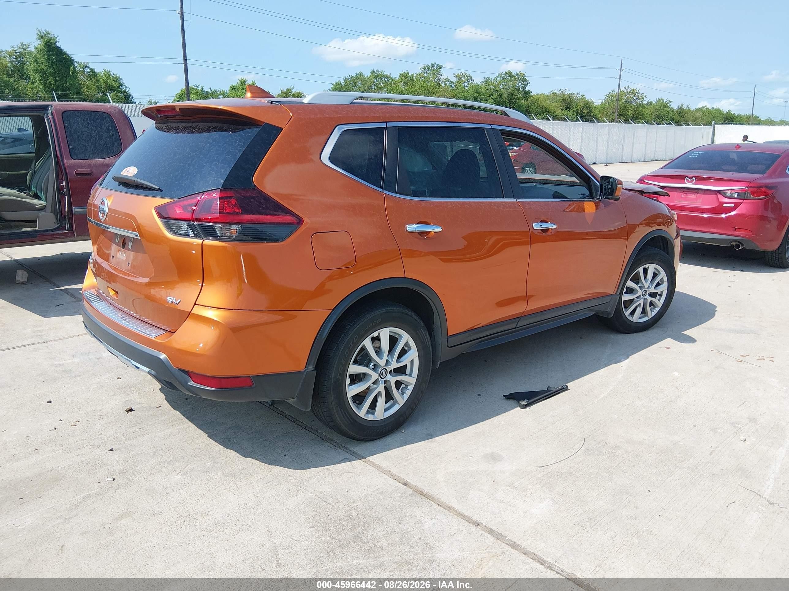 2018 Nissan Rogue Sv Orange vin: 5N1AT2MT1JC840666