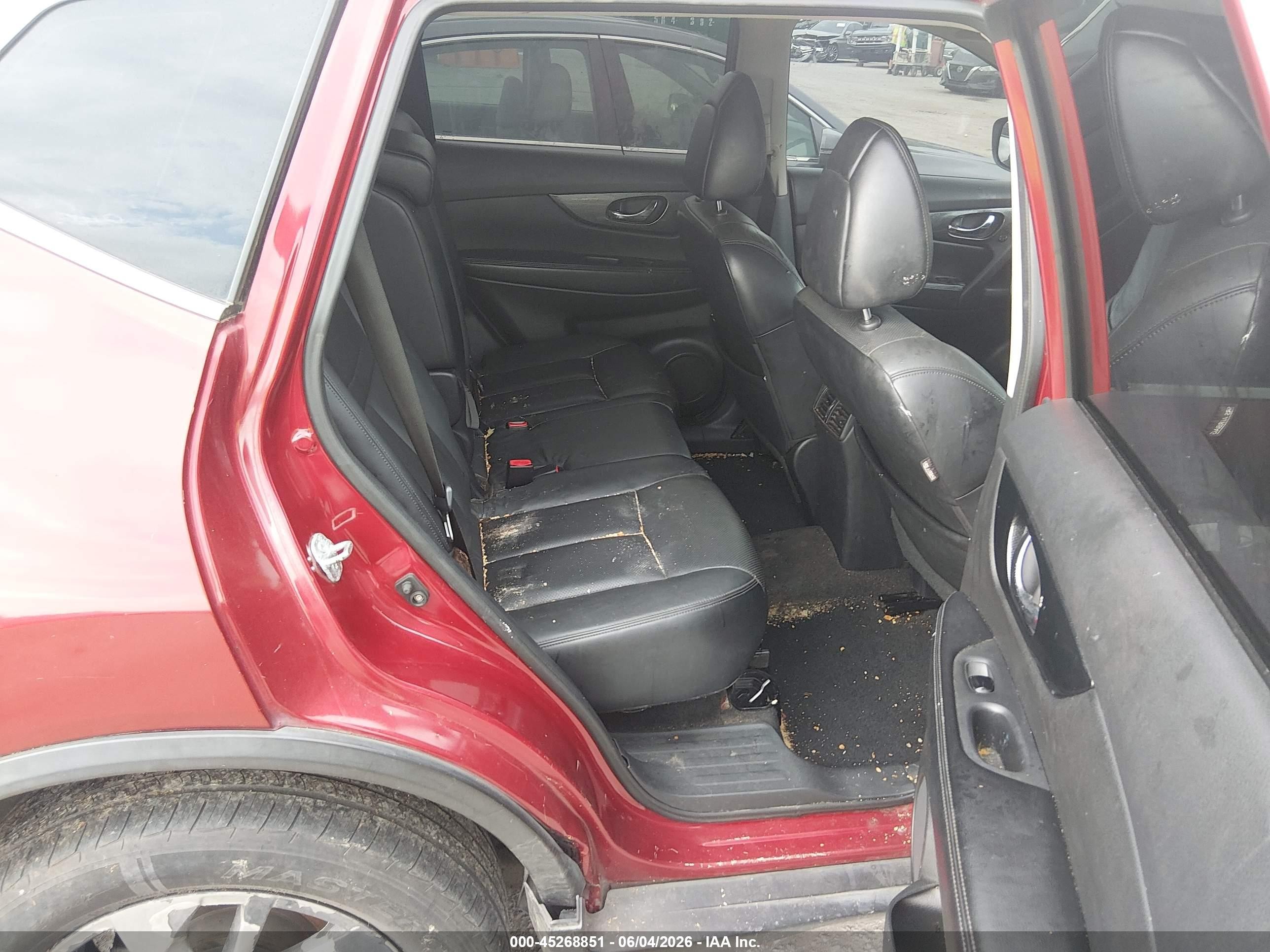 2014 Nissan Rogue Sl Red vin: 5N1AT2MT2EC752411