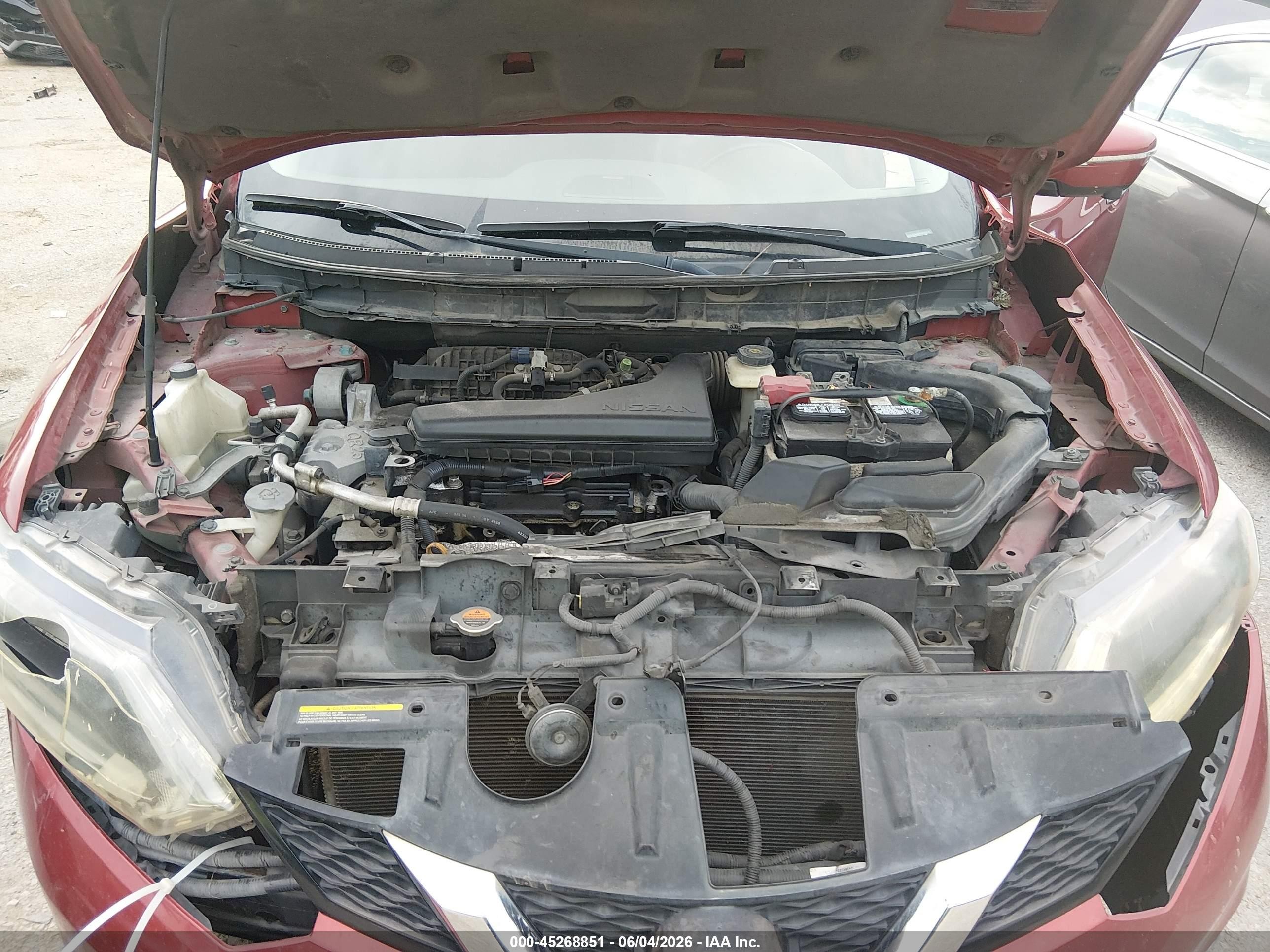 2014 Nissan Rogue Sl Red vin: 5N1AT2MT2EC752411