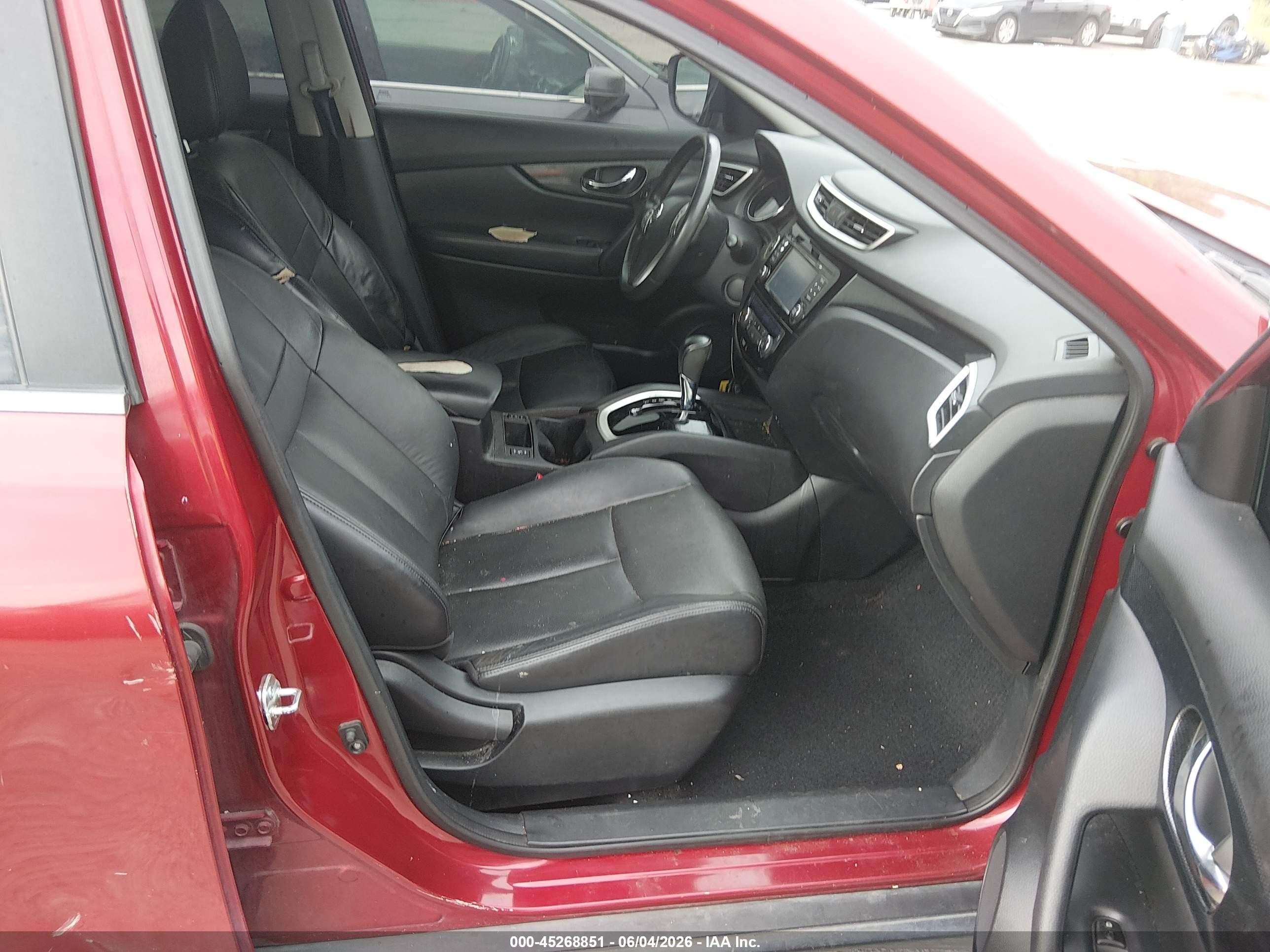 2014 Nissan Rogue Sl Red vin: 5N1AT2MT2EC752411