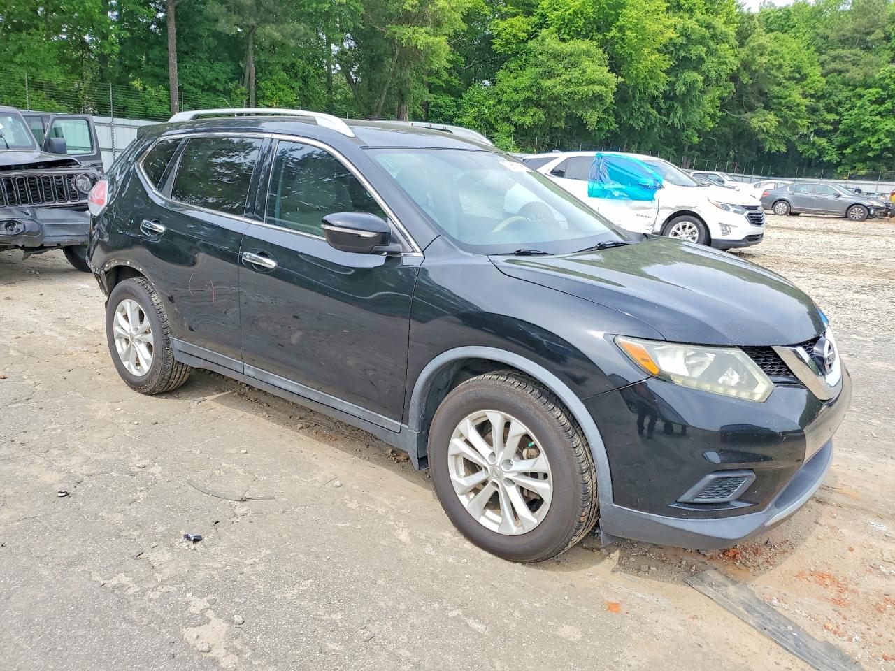 2014 Nissan Rogue Sv Черный vin: 5N1AT2MT2EC761092