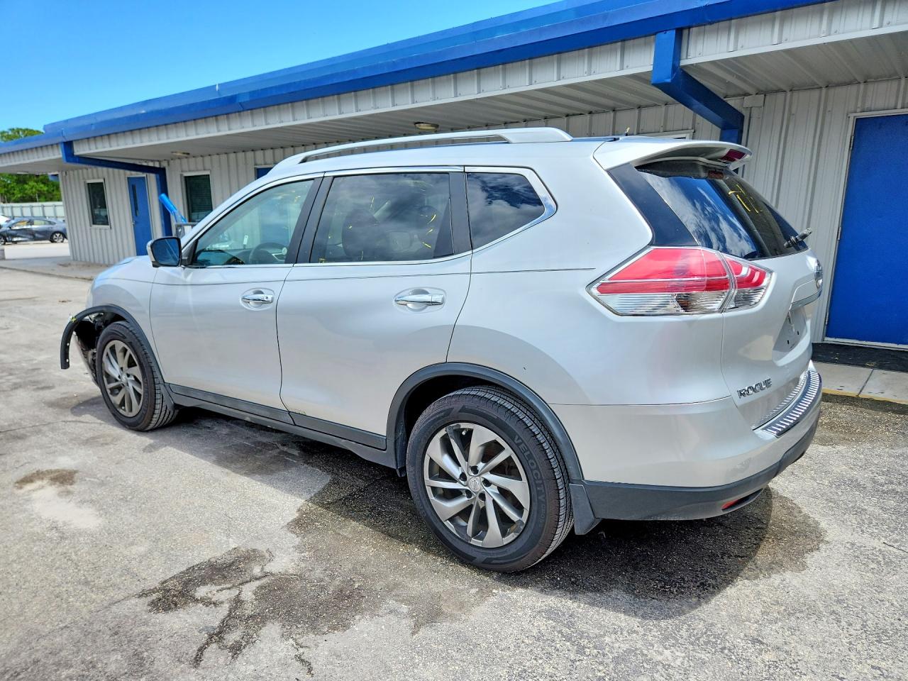 2014 Nissan Rogue Sl Silver vin: 5N1AT2MT2EC772769