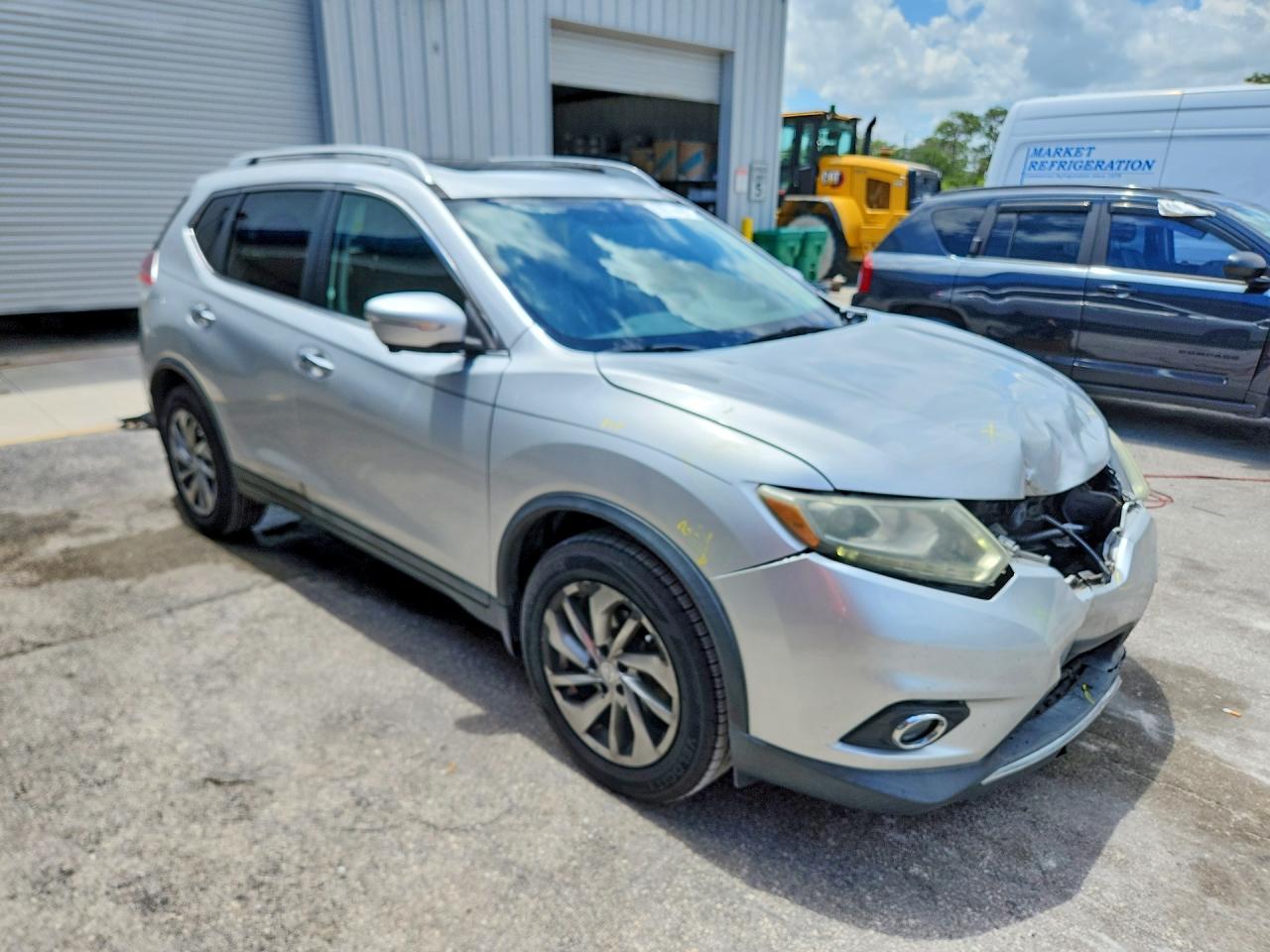2014 Nissan Rogue Sl Silver vin: 5N1AT2MT2EC772769