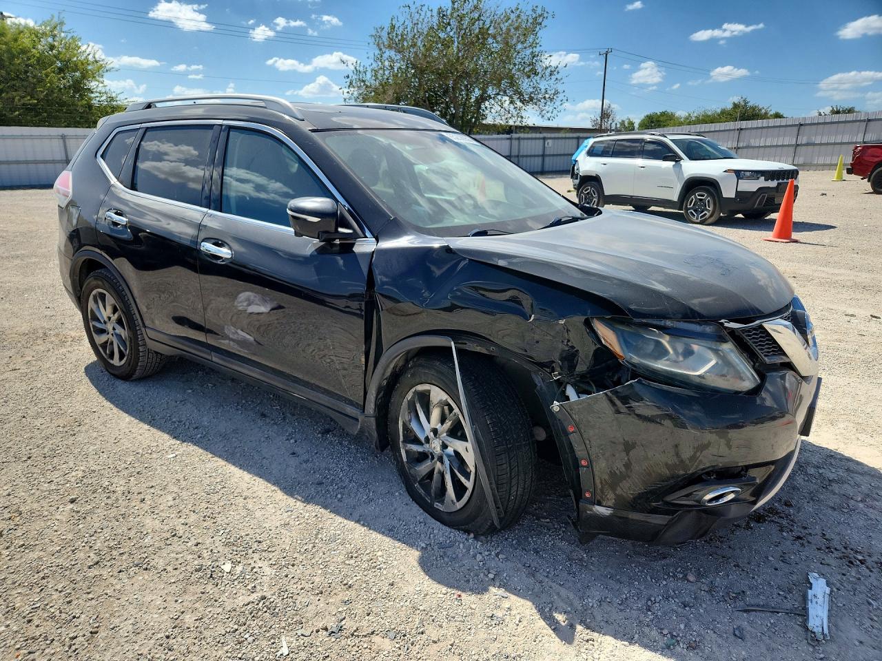 2014 Nissan Rogue Sl Black vin: 5N1AT2MT2EC775221