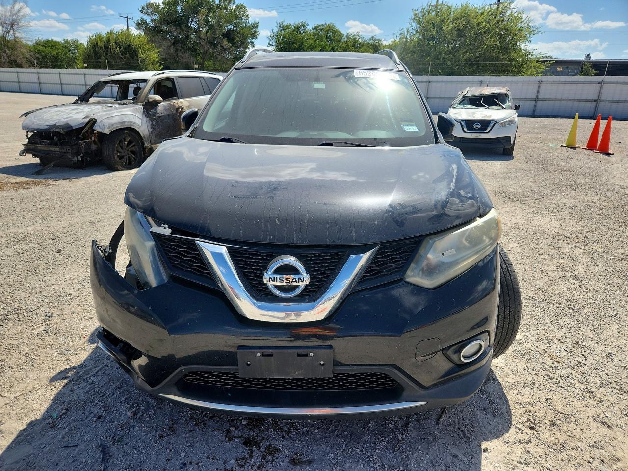 2014 Nissan Rogue Sl Black vin: 5N1AT2MT2EC775221