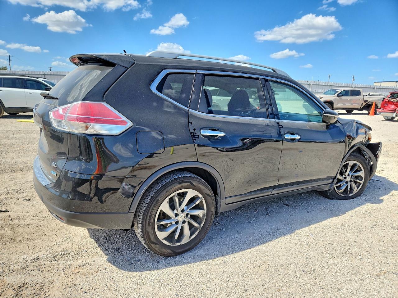 2014 Nissan Rogue Sl Black vin: 5N1AT2MT2EC775221