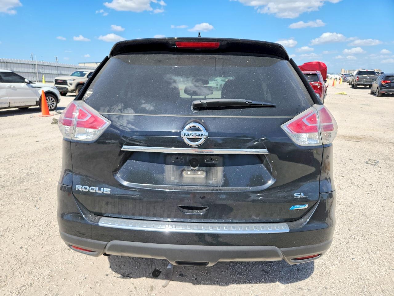2014 Nissan Rogue Sl Black vin: 5N1AT2MT2EC775221