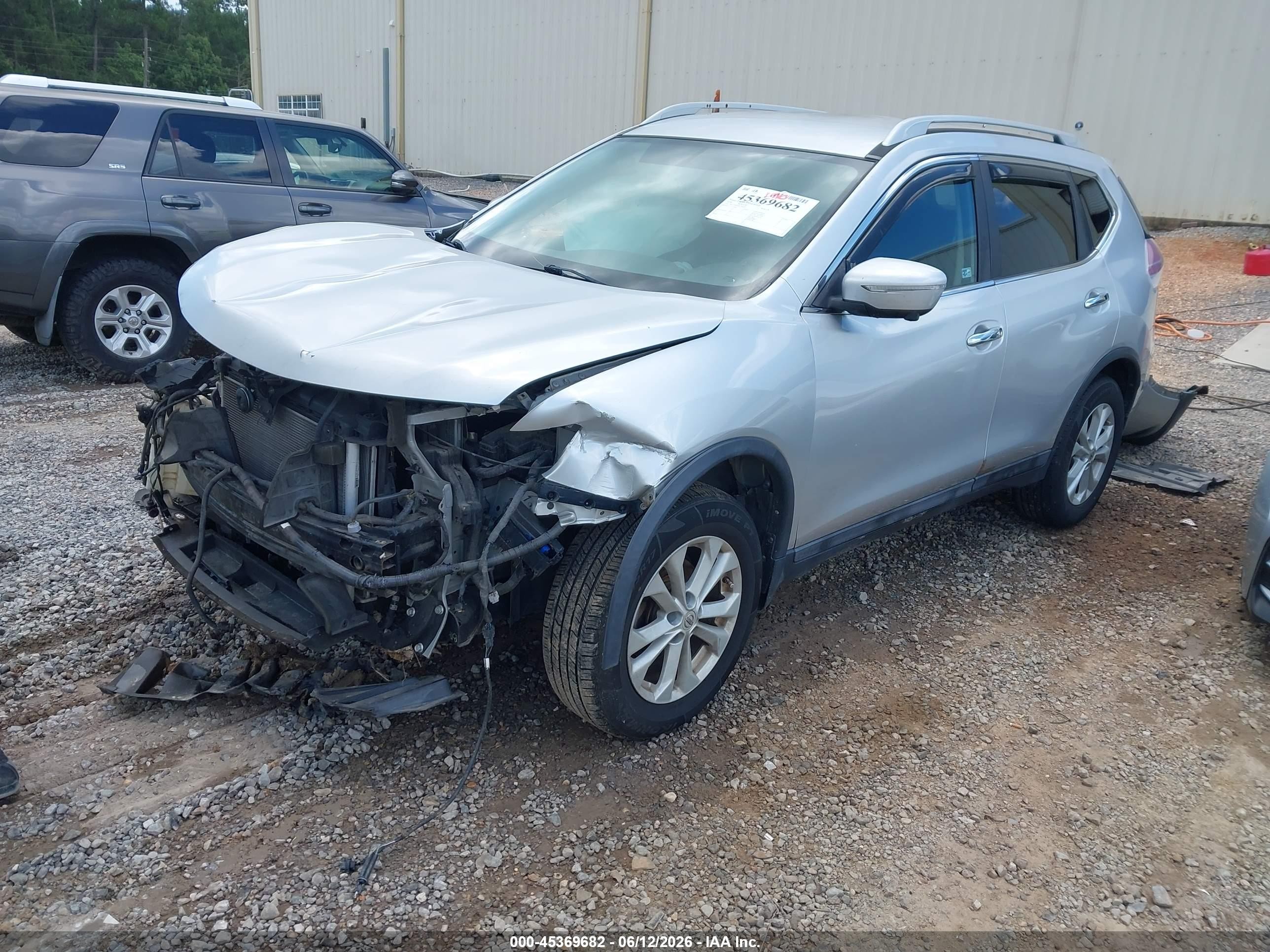 2014 Nissan Rogue Sv Silver vin: 5N1AT2MT2EC782413