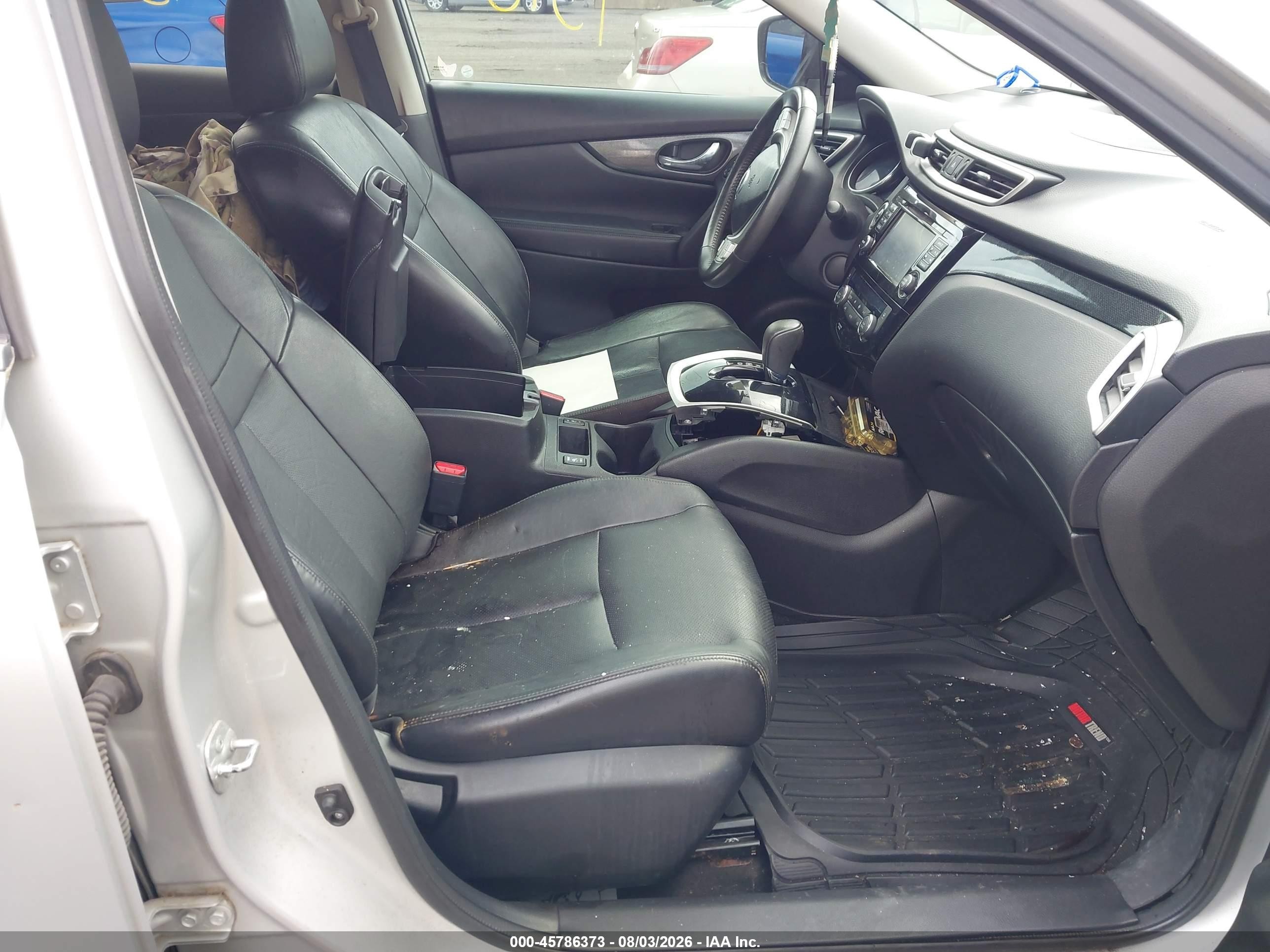2014 Nissan Rogue Sl Silver vin: 5N1AT2MT2EC783304