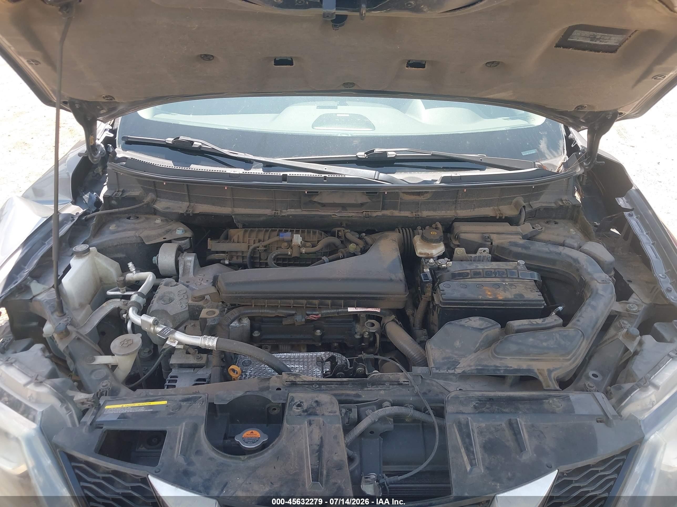 2014 Nissan Rogue S/sl/sv Gray vin: 5N1AT2MT2EC802899