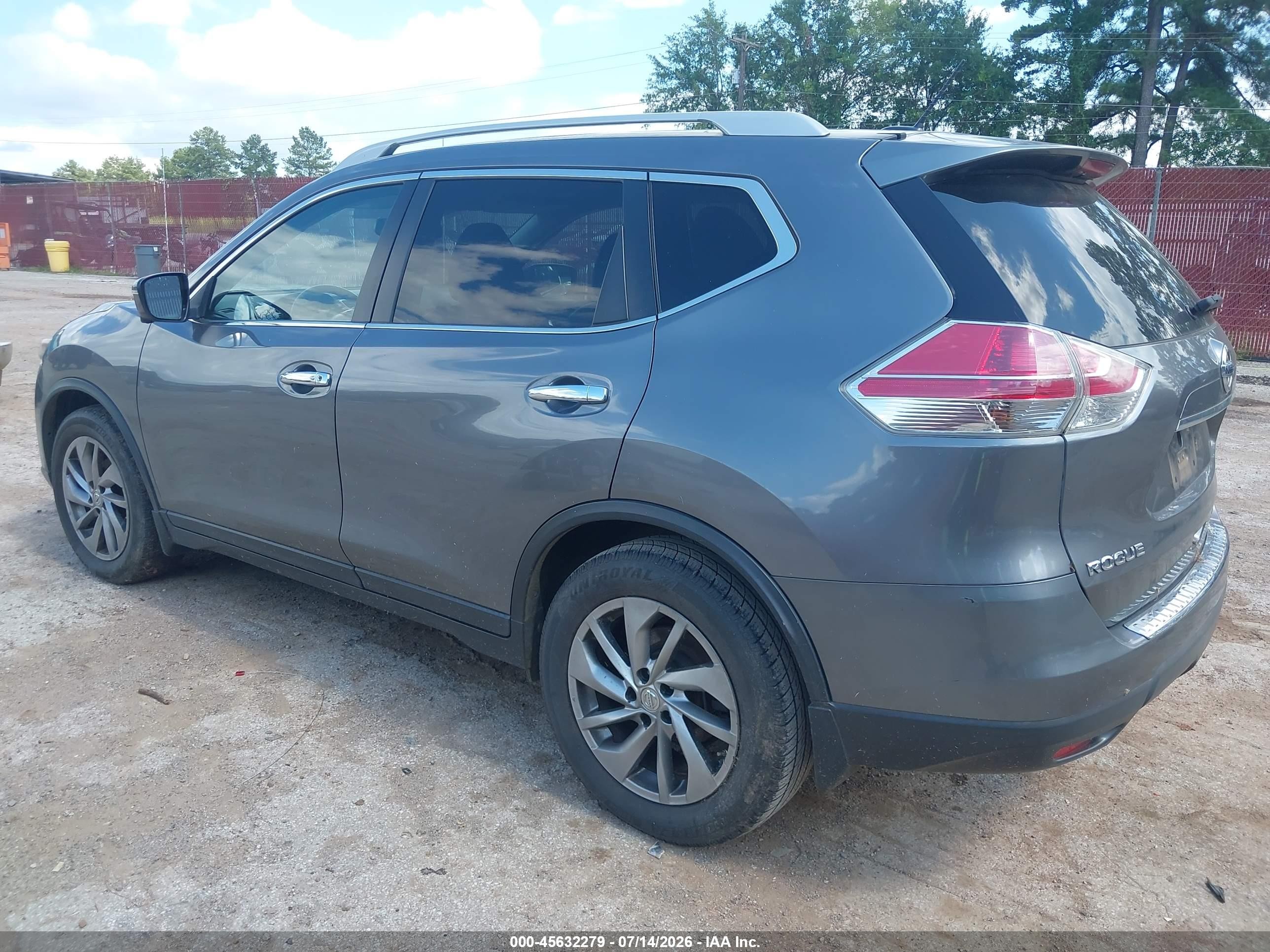 2014 Nissan Rogue S/sl/sv Gray vin: 5N1AT2MT2EC802899