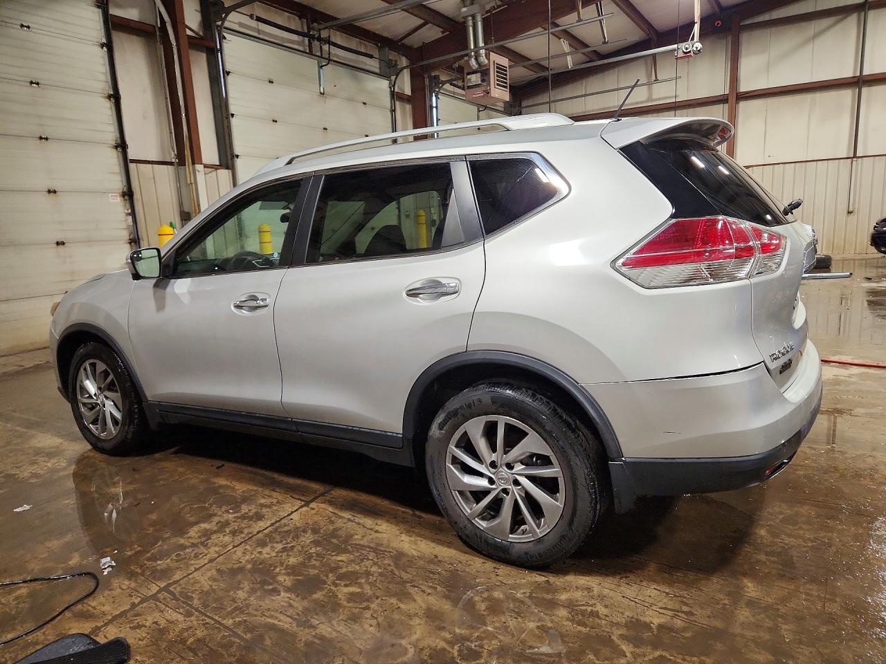 2014 Nissan Rogue Sl Silver vin: 5N1AT2MT2EC805270