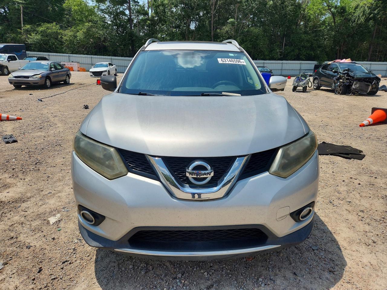 2014 Nissan Rogue S Серый vin: 5N1AT2MT2EC818925