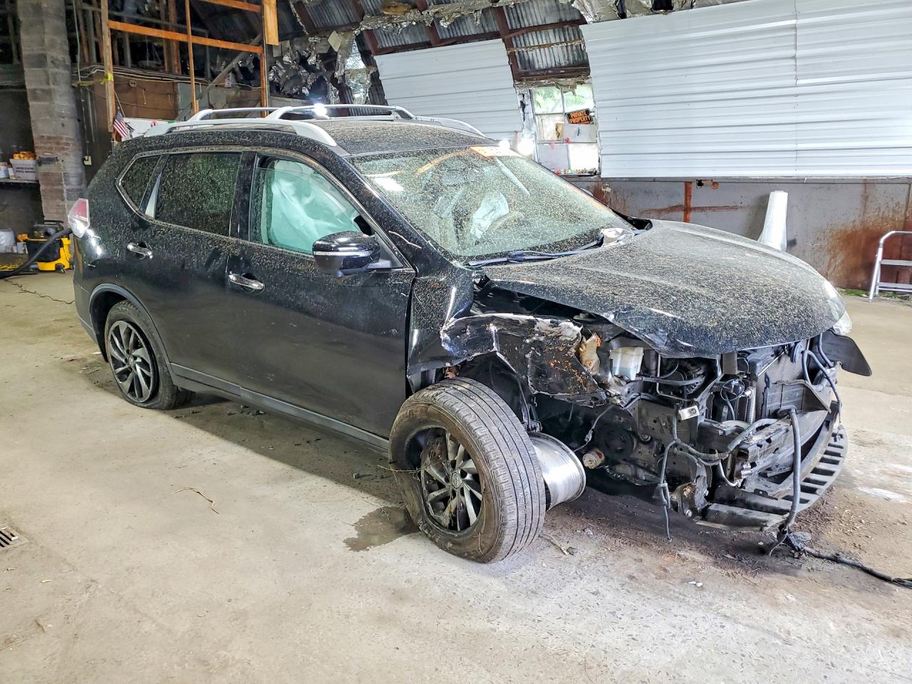 2014 Nissan Rogue S Черный vin: 5N1AT2MT2EC824448