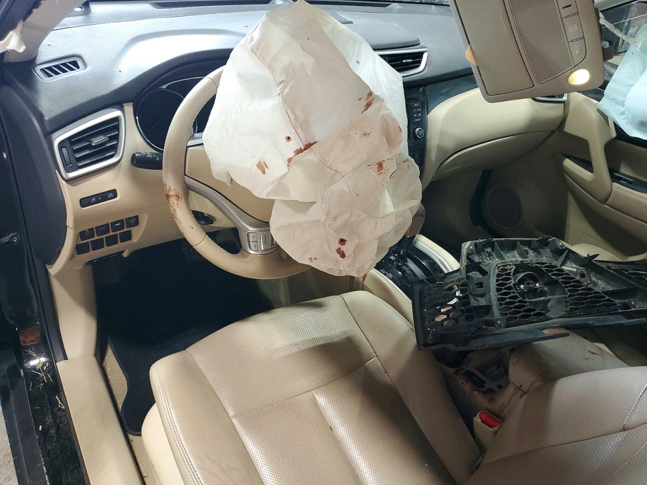 2014 Nissan Rogue S Черный vin: 5N1AT2MT2EC824448