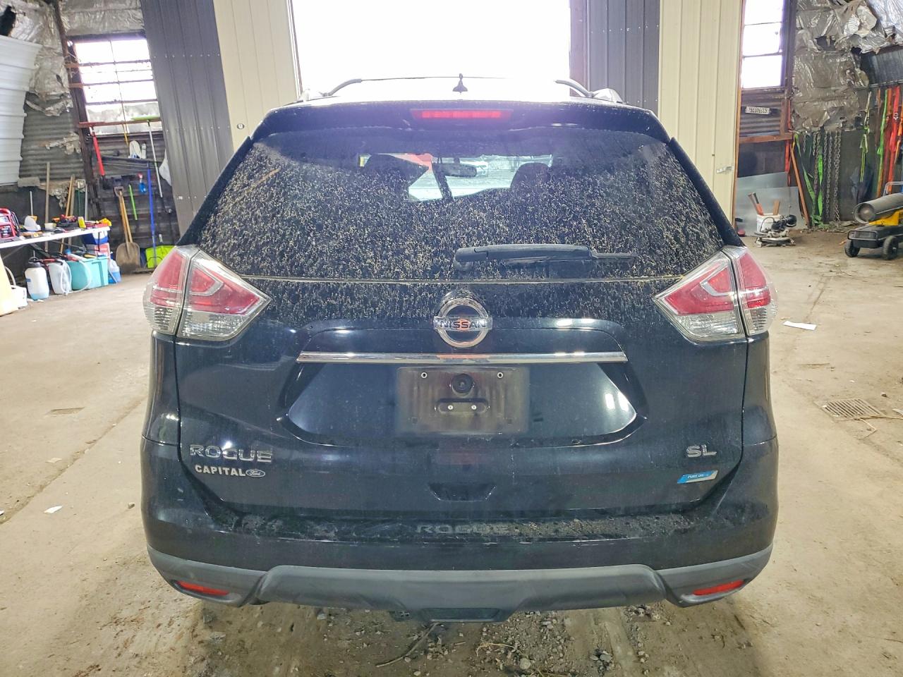 2014 Nissan Rogue S Black vin: 5N1AT2MT2EC824448