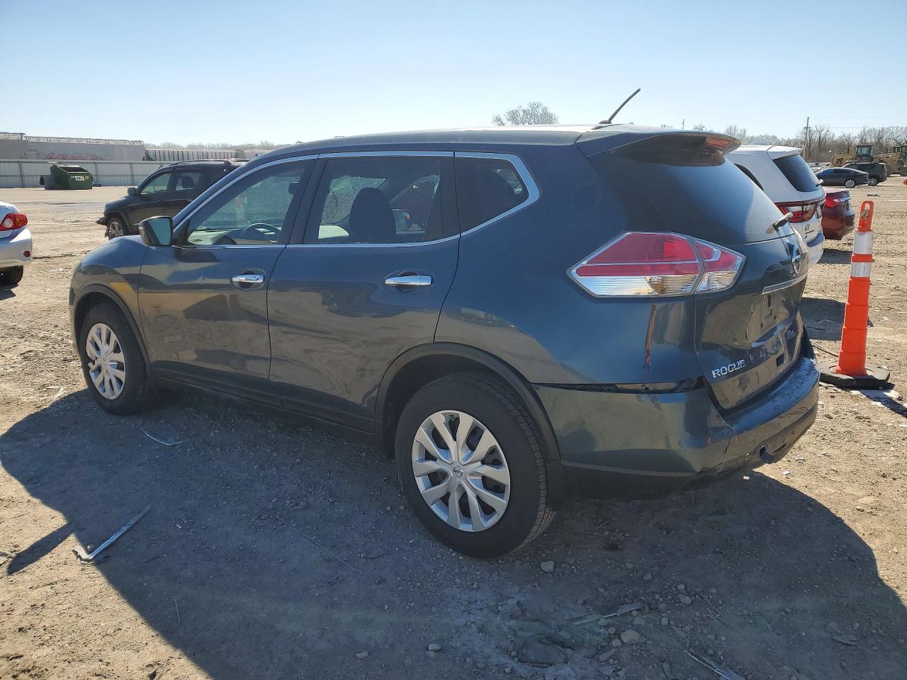 2014 Nissan Rogue S Blue vin: 5N1AT2MT2EC837555