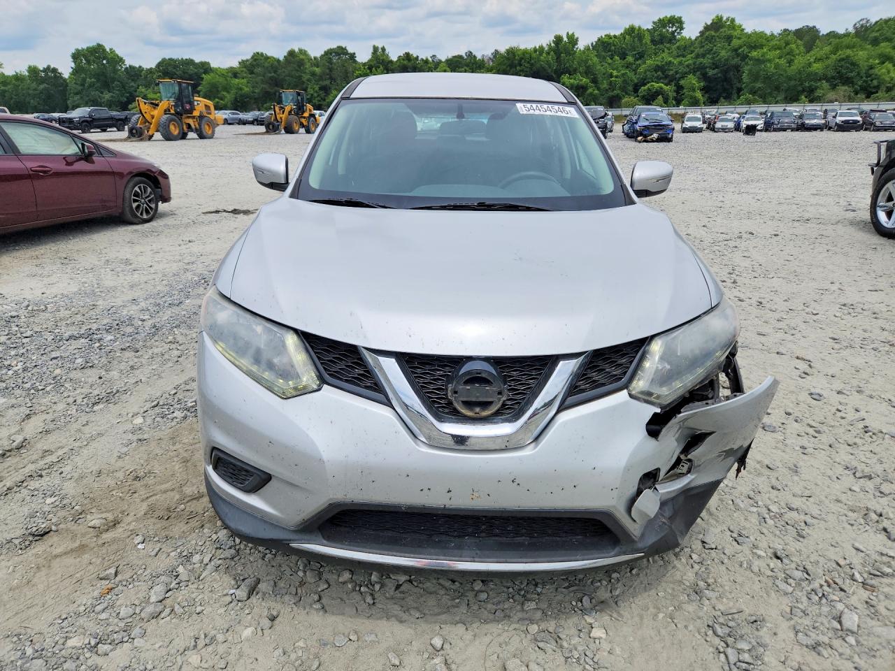 2014 Nissan Rogue S Silver vin: 5N1AT2MT2EC843579