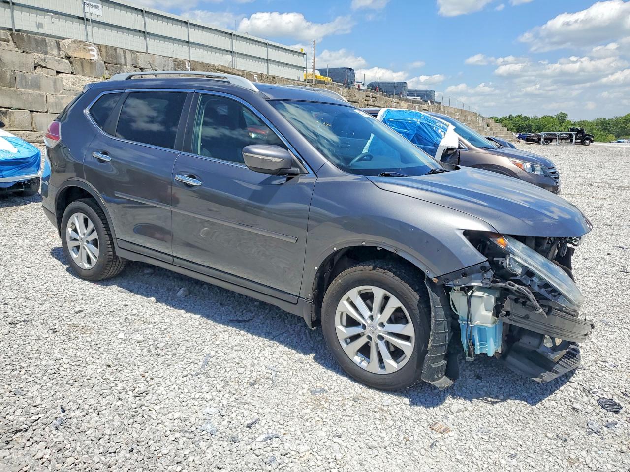 2014 Nissan Rogue Sv Gray vin: 5N1AT2MT2EC851004