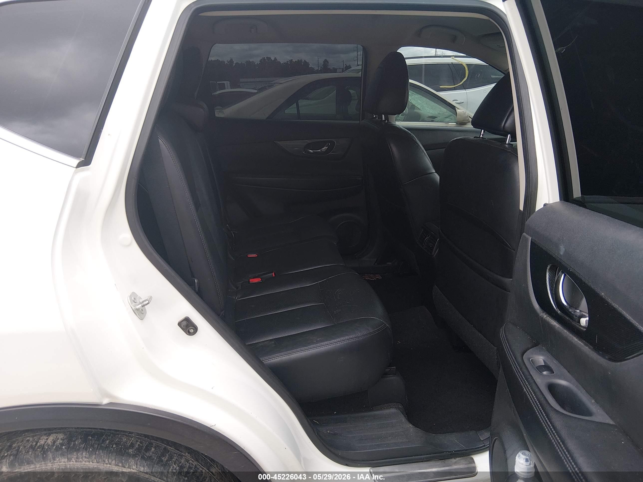2014 Nissan Rogue Sl White vin: 5N1AT2MT2EC855201