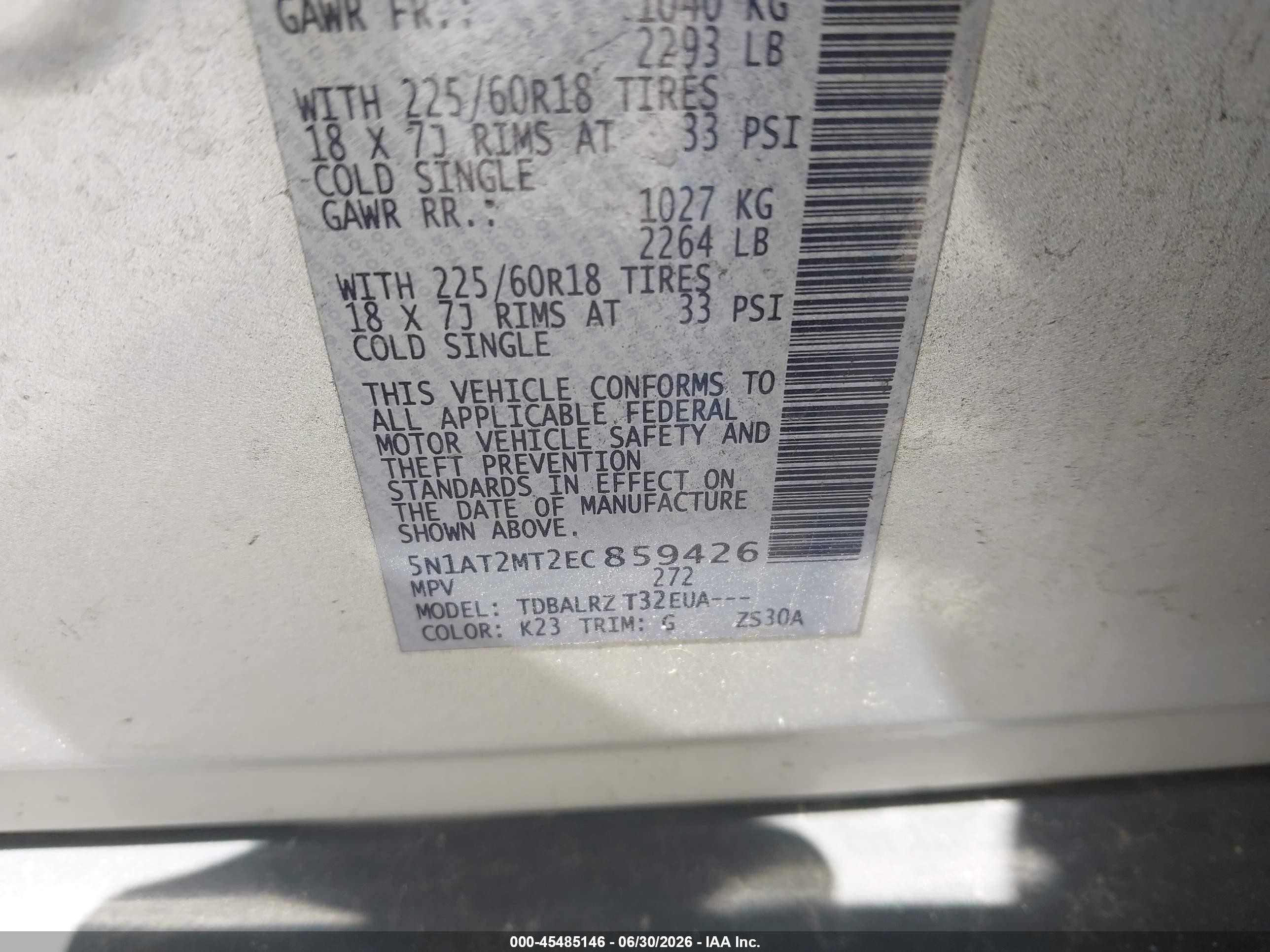 2014 Nissan Rogue Sl Silver vin: 5N1AT2MT2EC859426