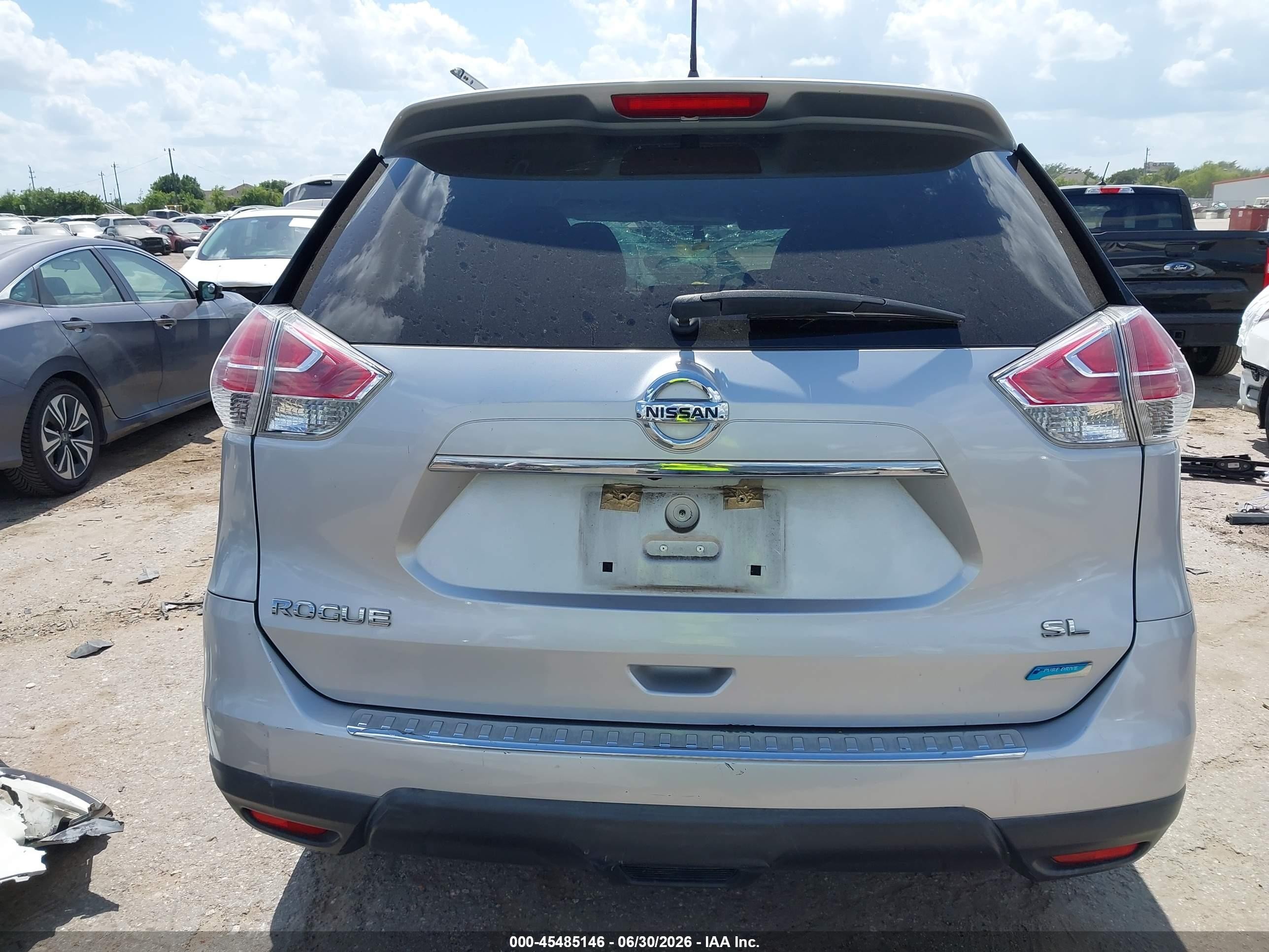 2014 Nissan Rogue Sl Silver vin: 5N1AT2MT2EC859426