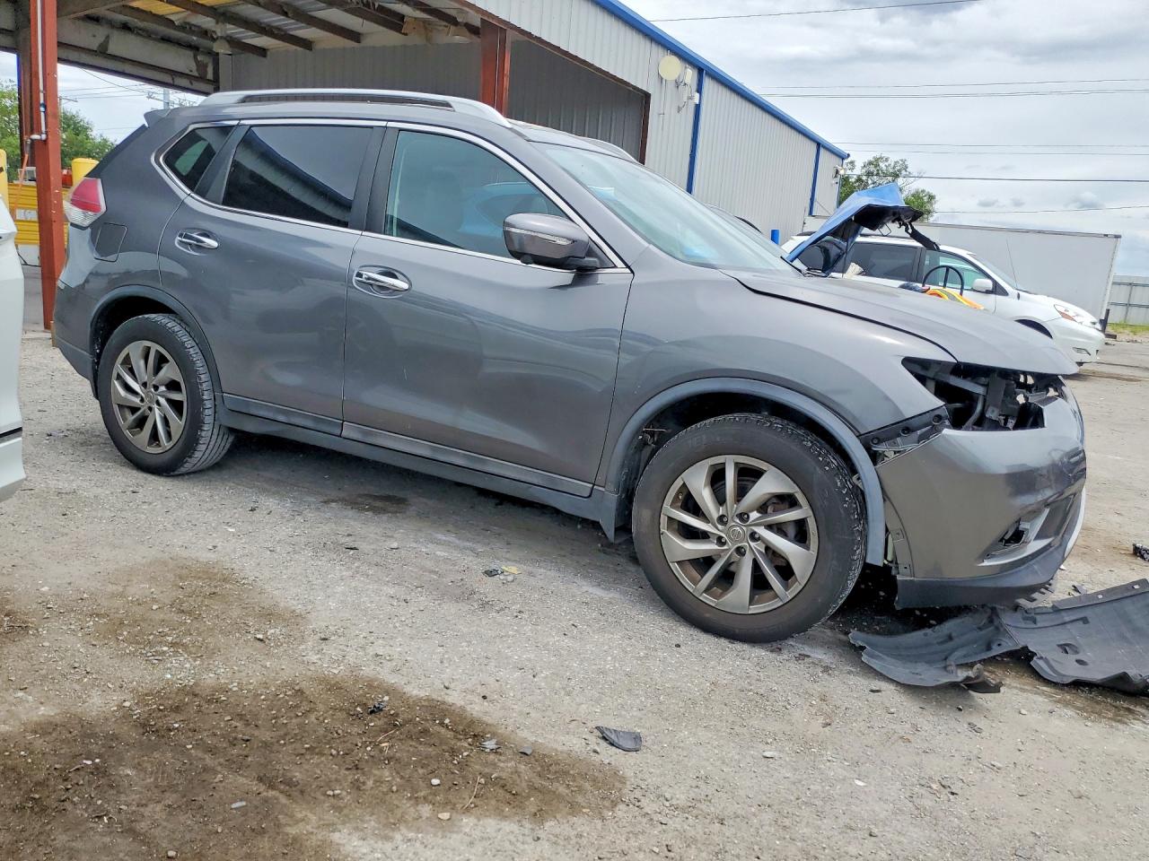 2015 Nissan Rogue Sl Серый vin: 5N1AT2MT2FC755651