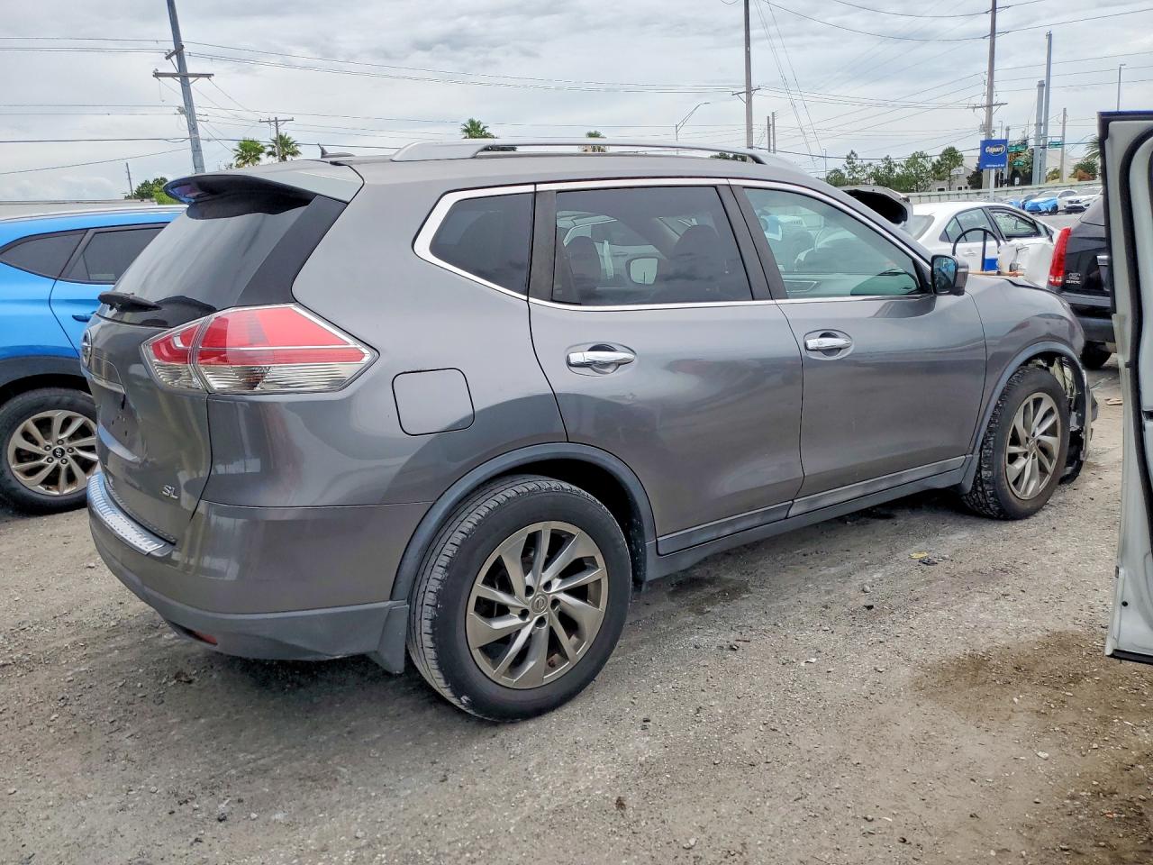 2015 Nissan Rogue Sl Серый vin: 5N1AT2MT2FC755651