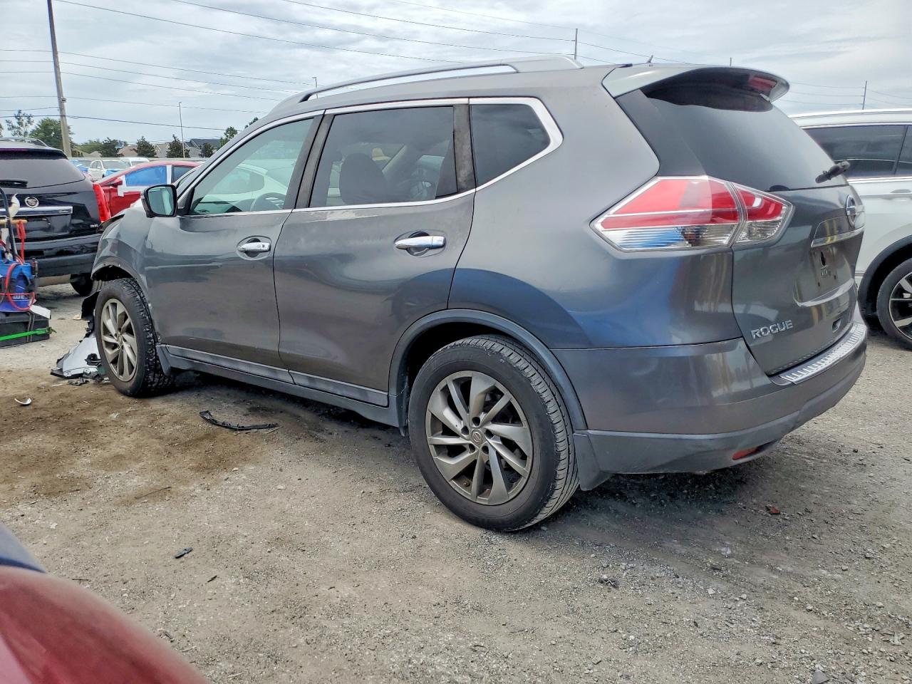 2015 Nissan Rogue Sl Серый vin: 5N1AT2MT2FC755651