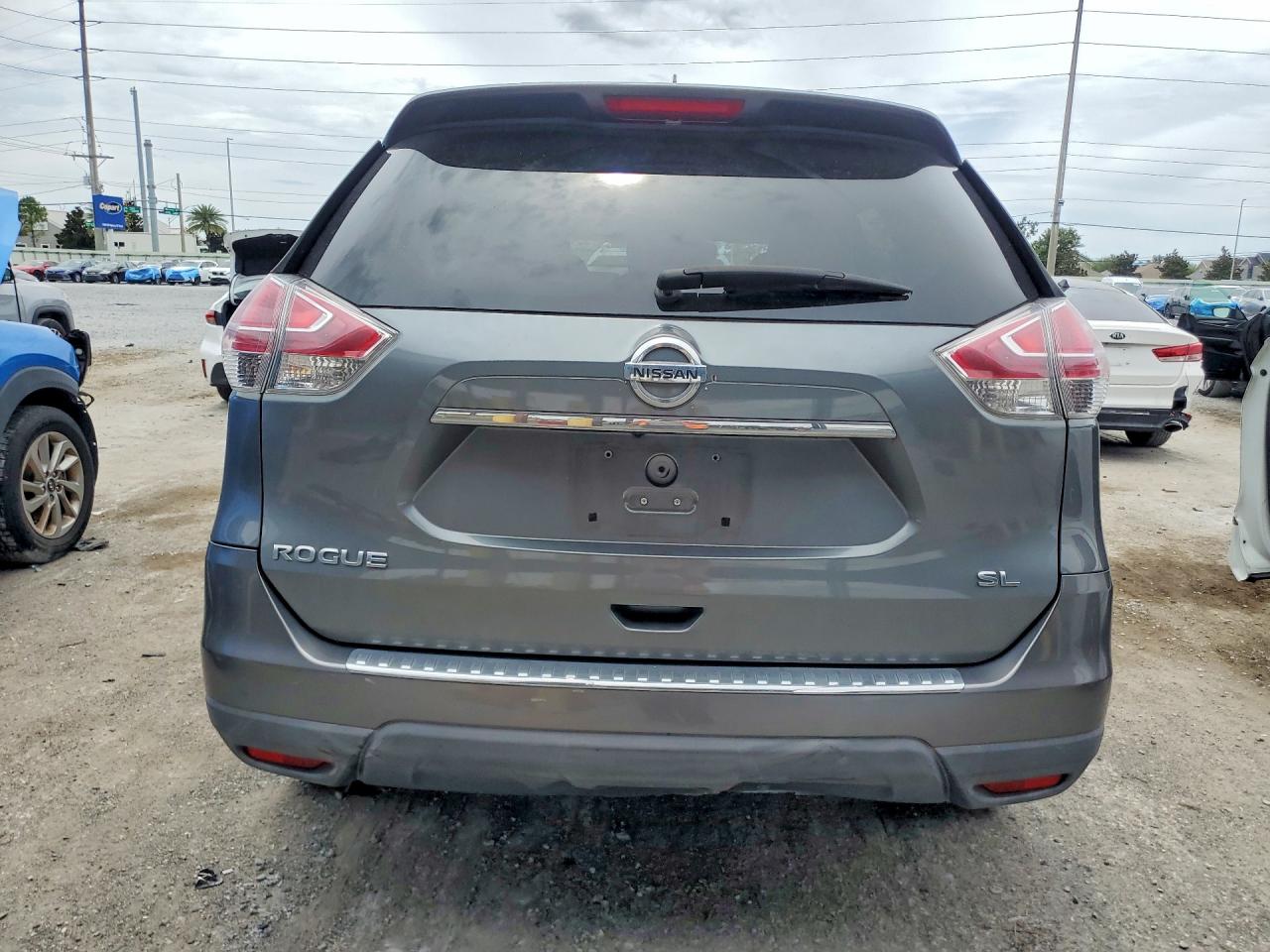 2015 Nissan Rogue Sl Серый vin: 5N1AT2MT2FC755651