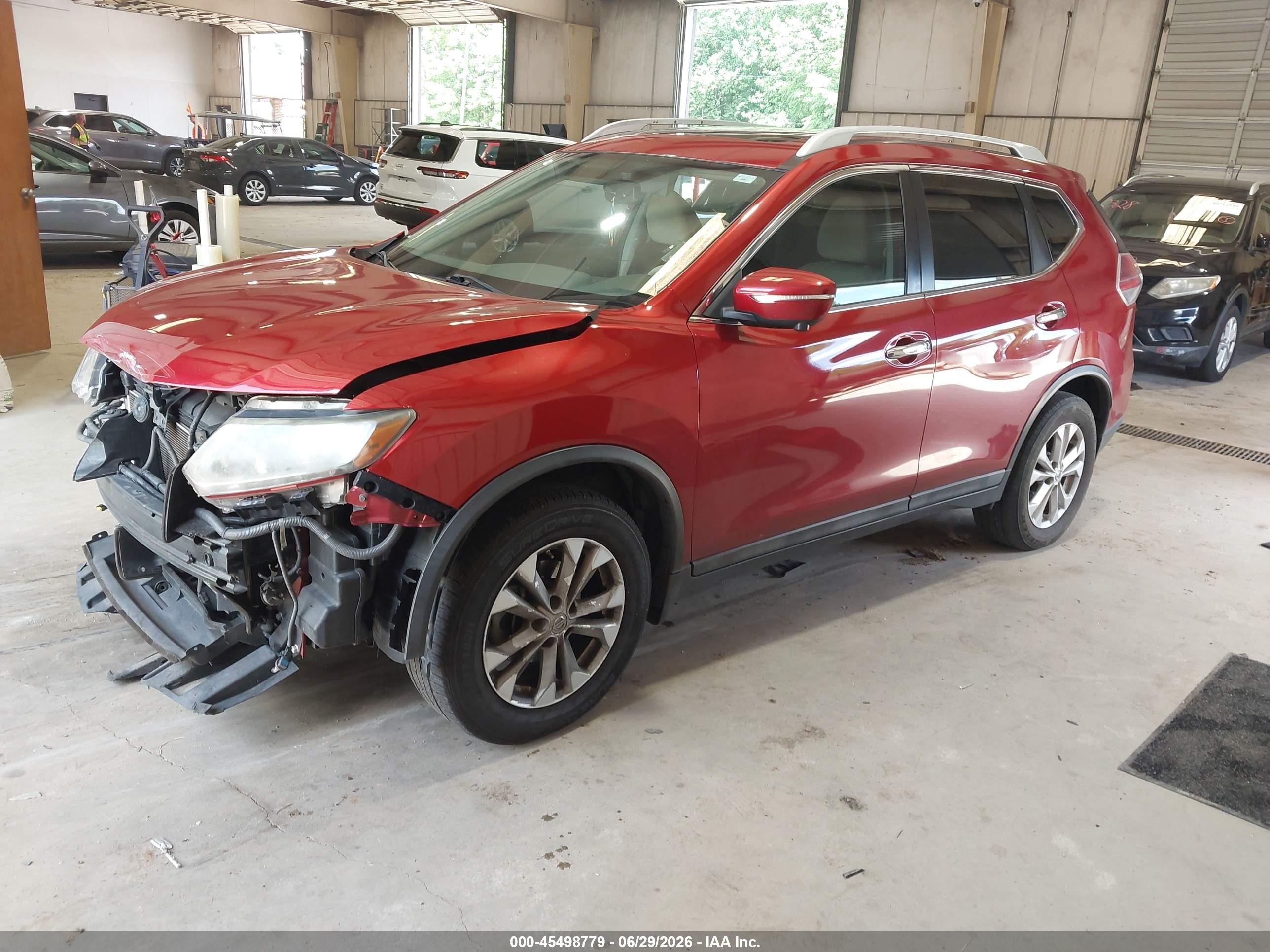 2015 Nissan Rogue Sv Red vin: 5N1AT2MT2FC766410