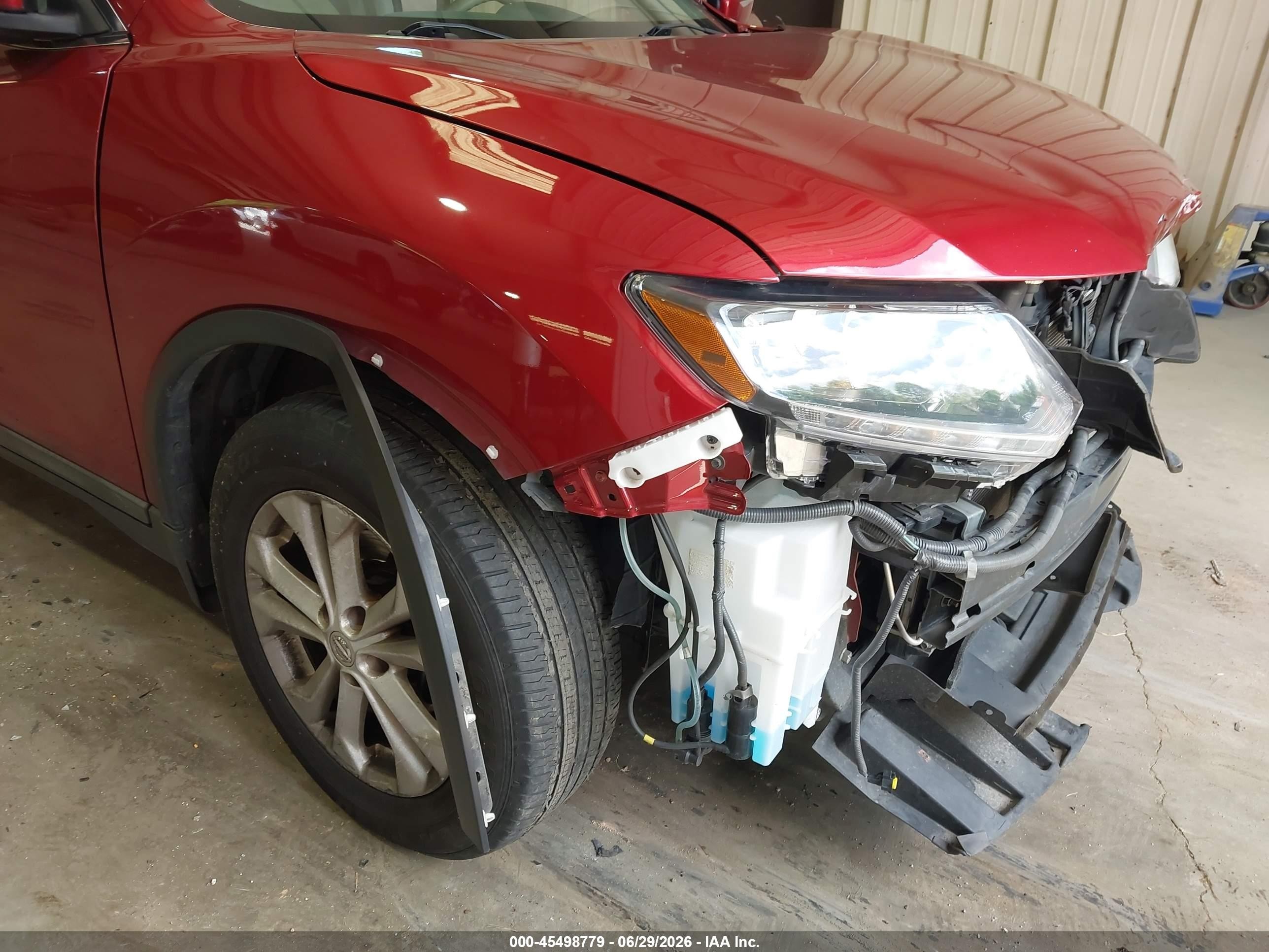 2015 Nissan Rogue Sv Red vin: 5N1AT2MT2FC766410