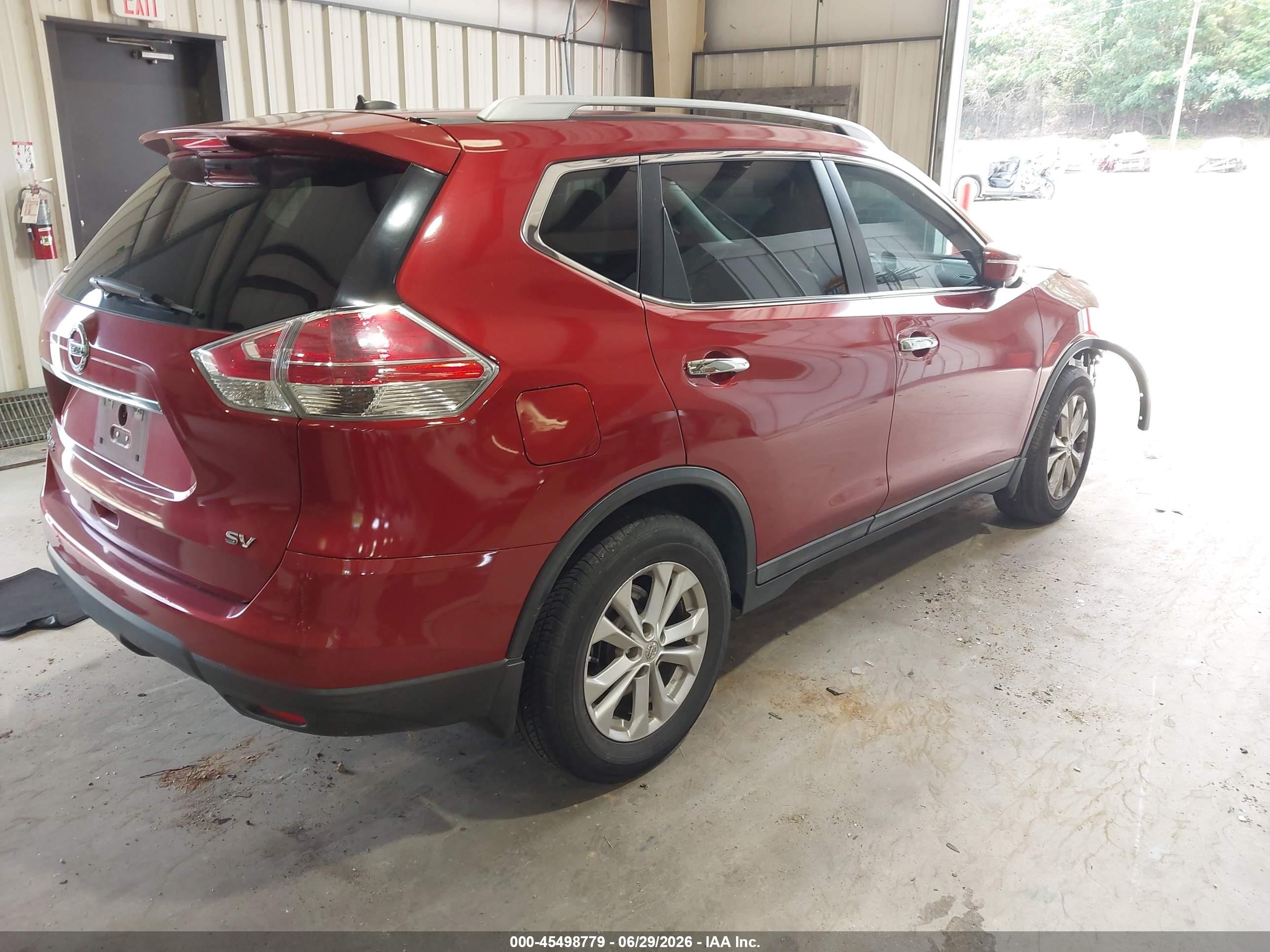 2015 Nissan Rogue Sv Red vin: 5N1AT2MT2FC766410