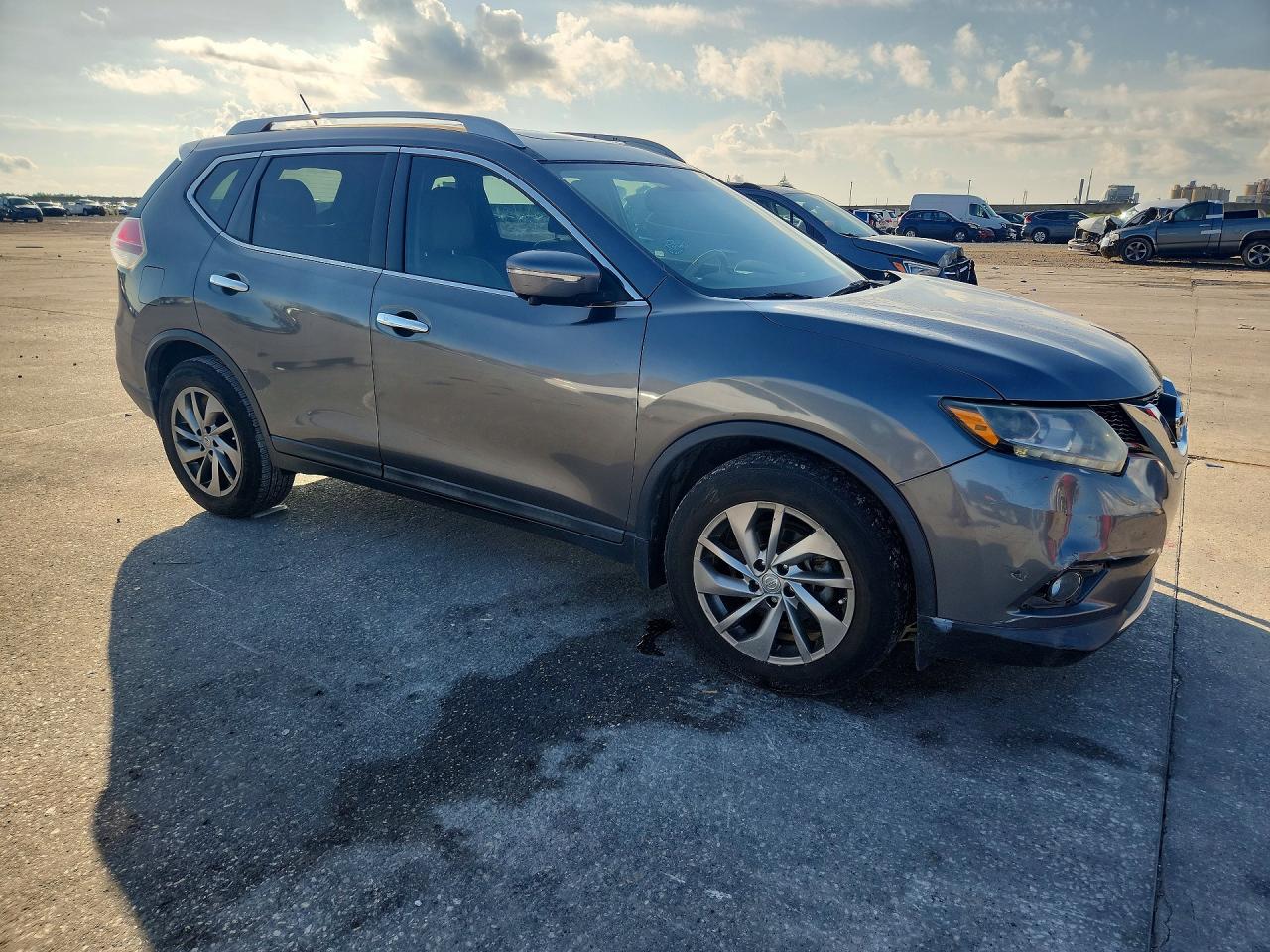 2015 Nissan Rogue Sl Gray vin: 5N1AT2MT2FC781795