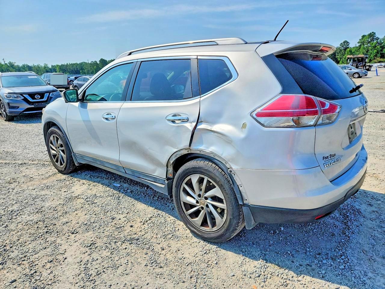 2015 Nissan Rogue Sl Silver vin: 5N1AT2MT2FC789492