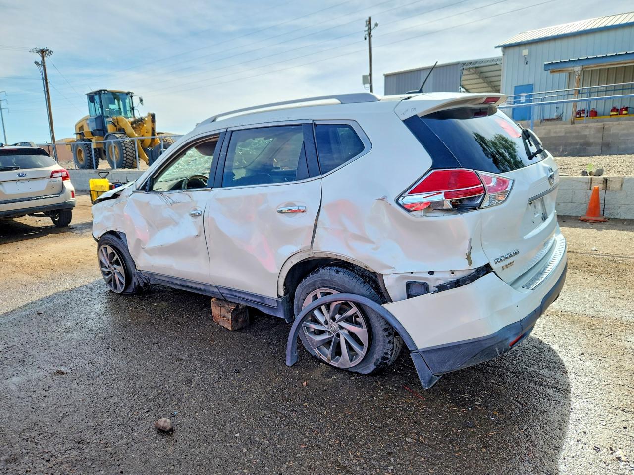 2015 Nissan Rogue Sl White vin: 5N1AT2MT2FC810275