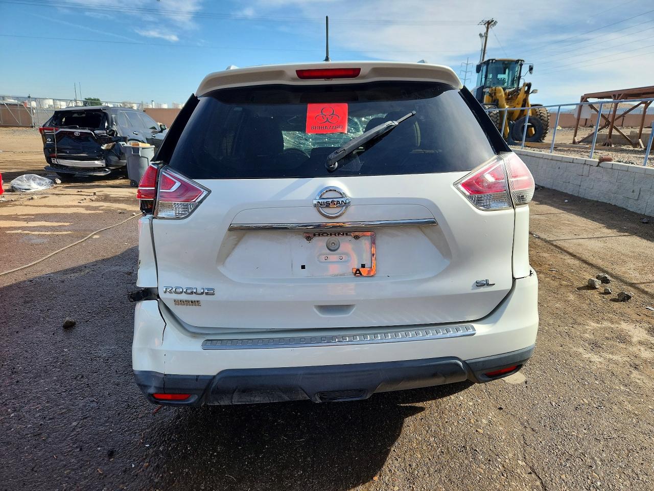 2015 Nissan Rogue Sl White vin: 5N1AT2MT2FC810275
