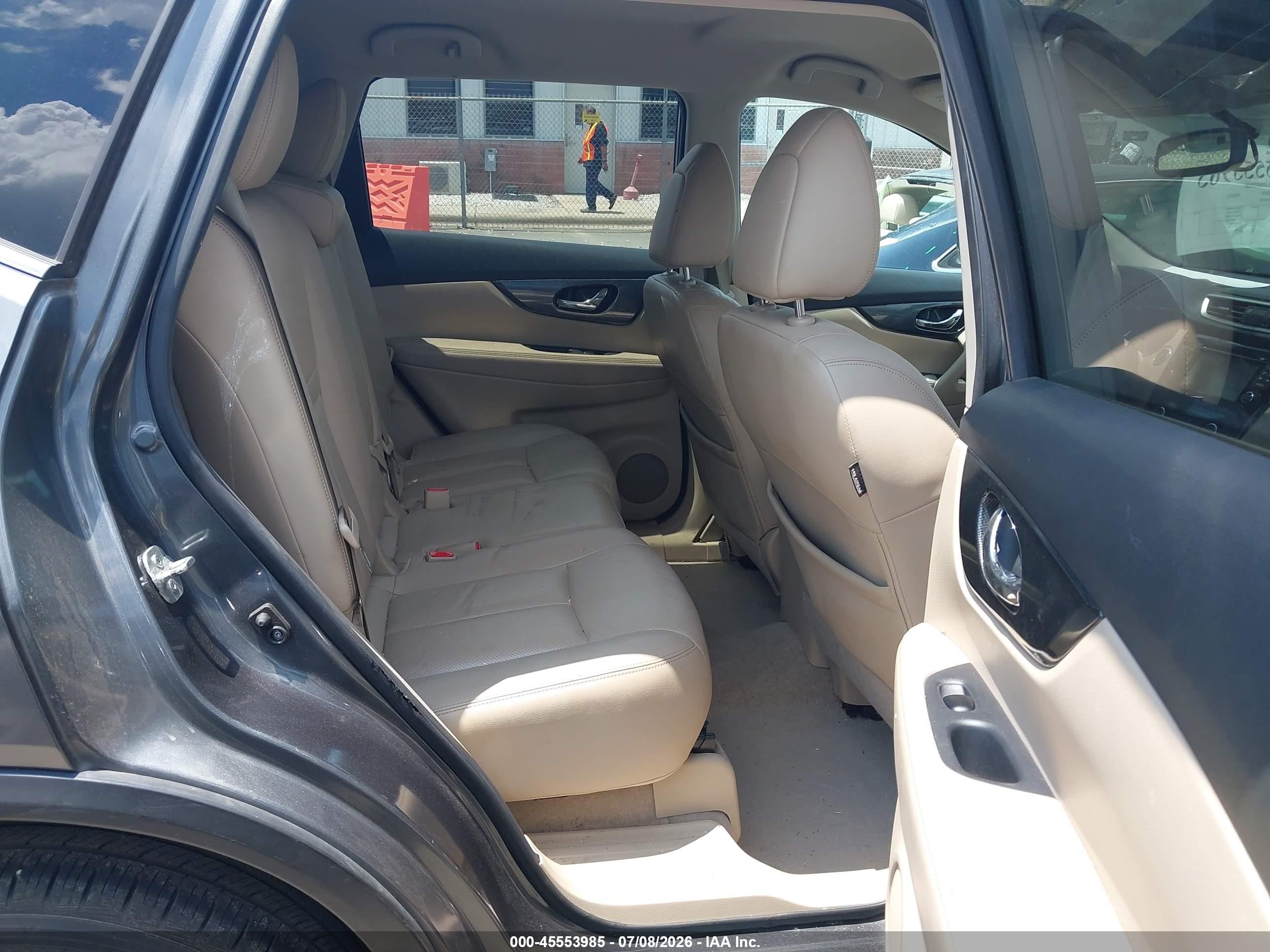 2015 Nissan Rogue Sl Gray vin: 5N1AT2MT2FC811605
