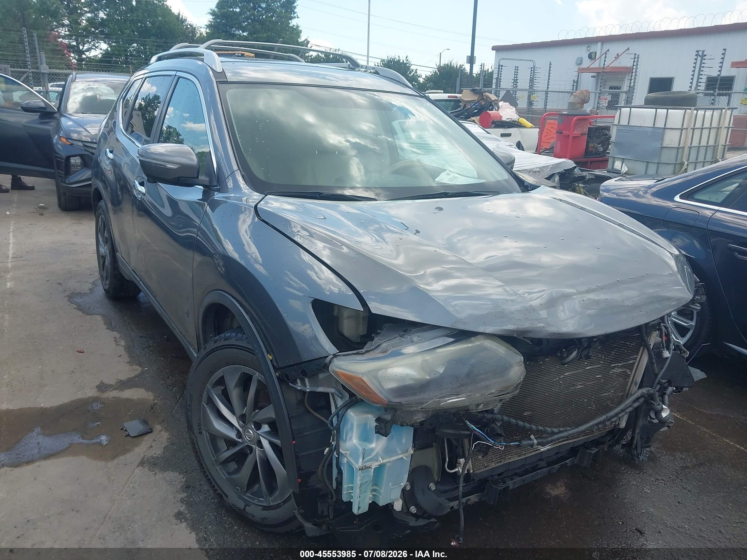 2015 Nissan Rogue Sl Gray vin: 5N1AT2MT2FC811605