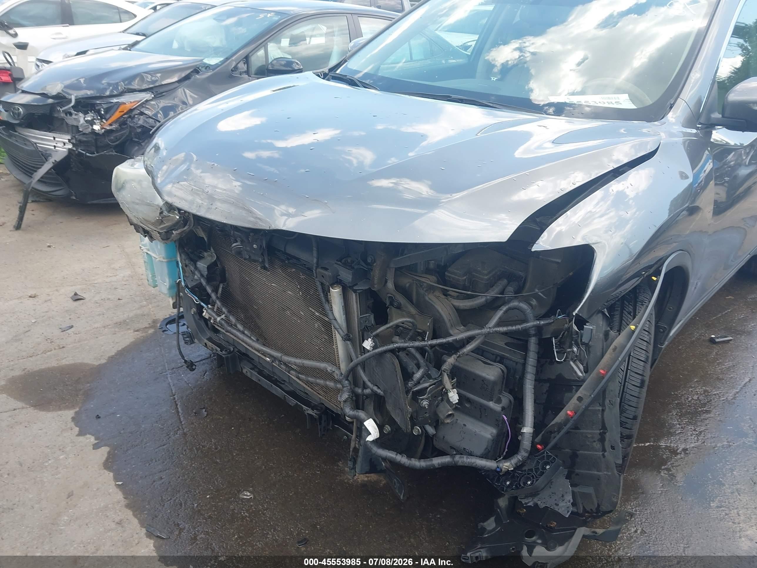 2015 Nissan Rogue Sl Gray vin: 5N1AT2MT2FC811605