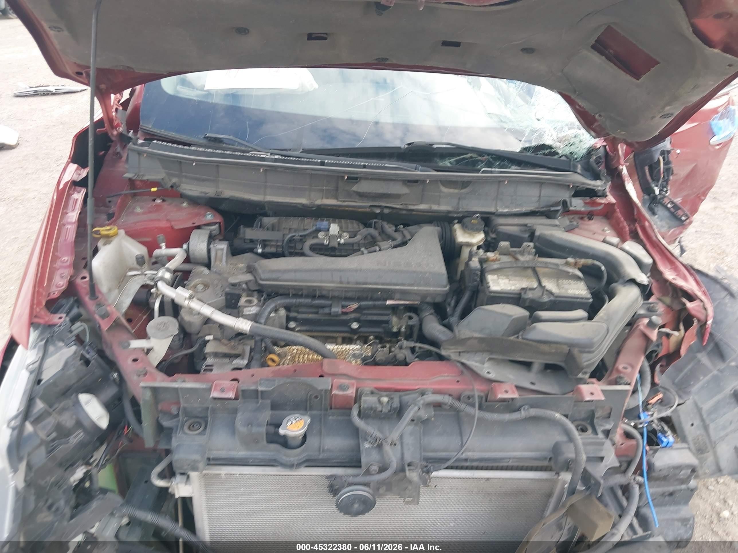 2015 Nissan Rogue Sl Red vin: 5N1AT2MT2FC812575