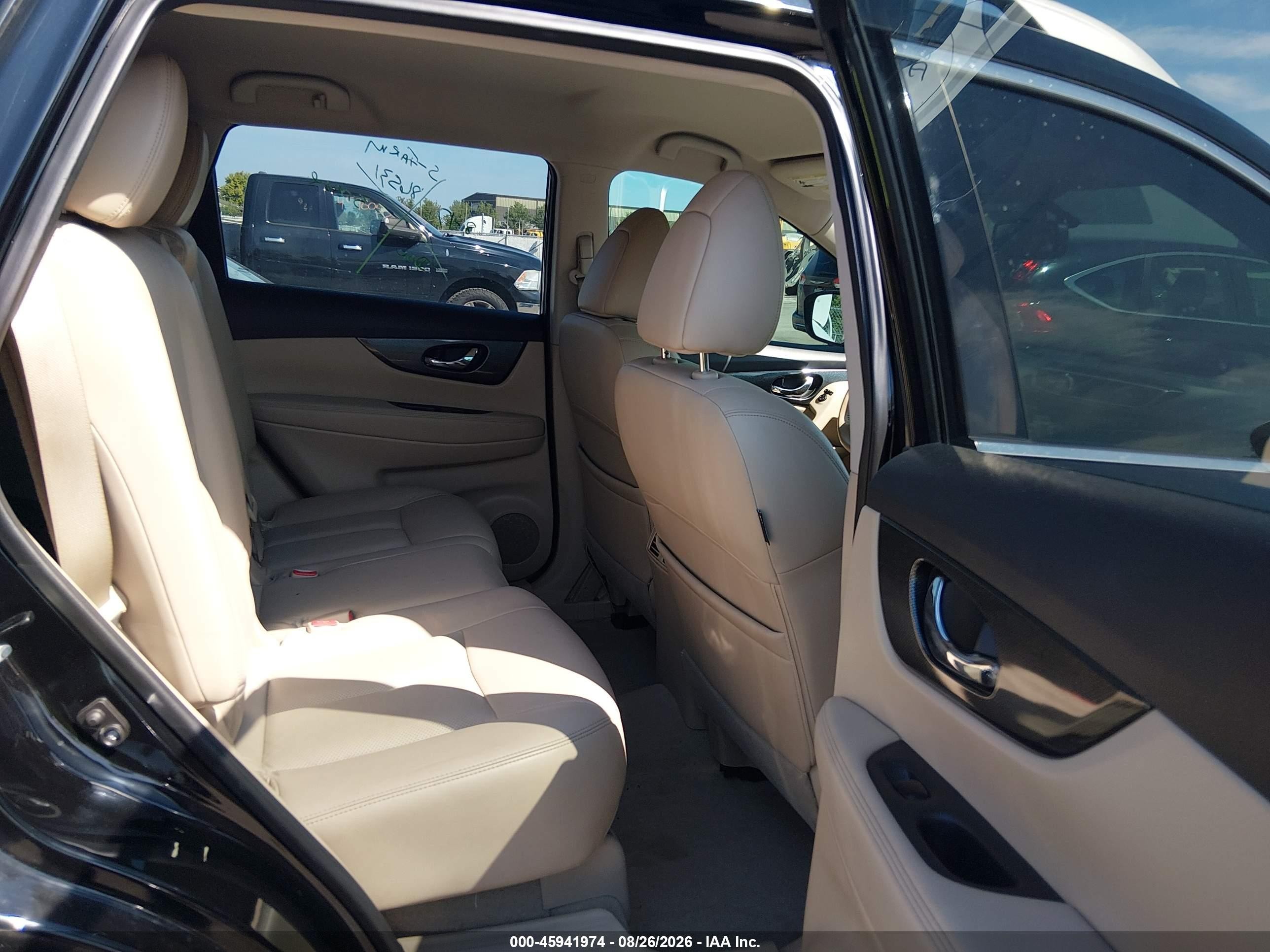 2015 Nissan Rogue Sl Black vin: 5N1AT2MT2FC813533