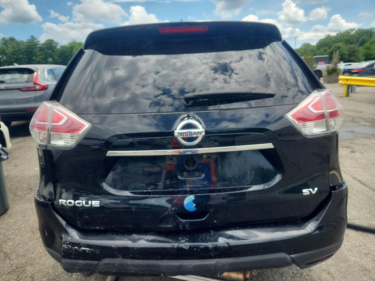 2015 Nissan Rogue Sv Black vin: 5N1AT2MT2FC827545
