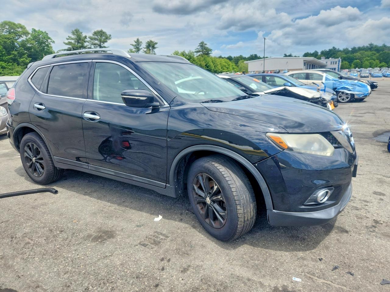 2015 Nissan Rogue Sv Black vin: 5N1AT2MT2FC827545