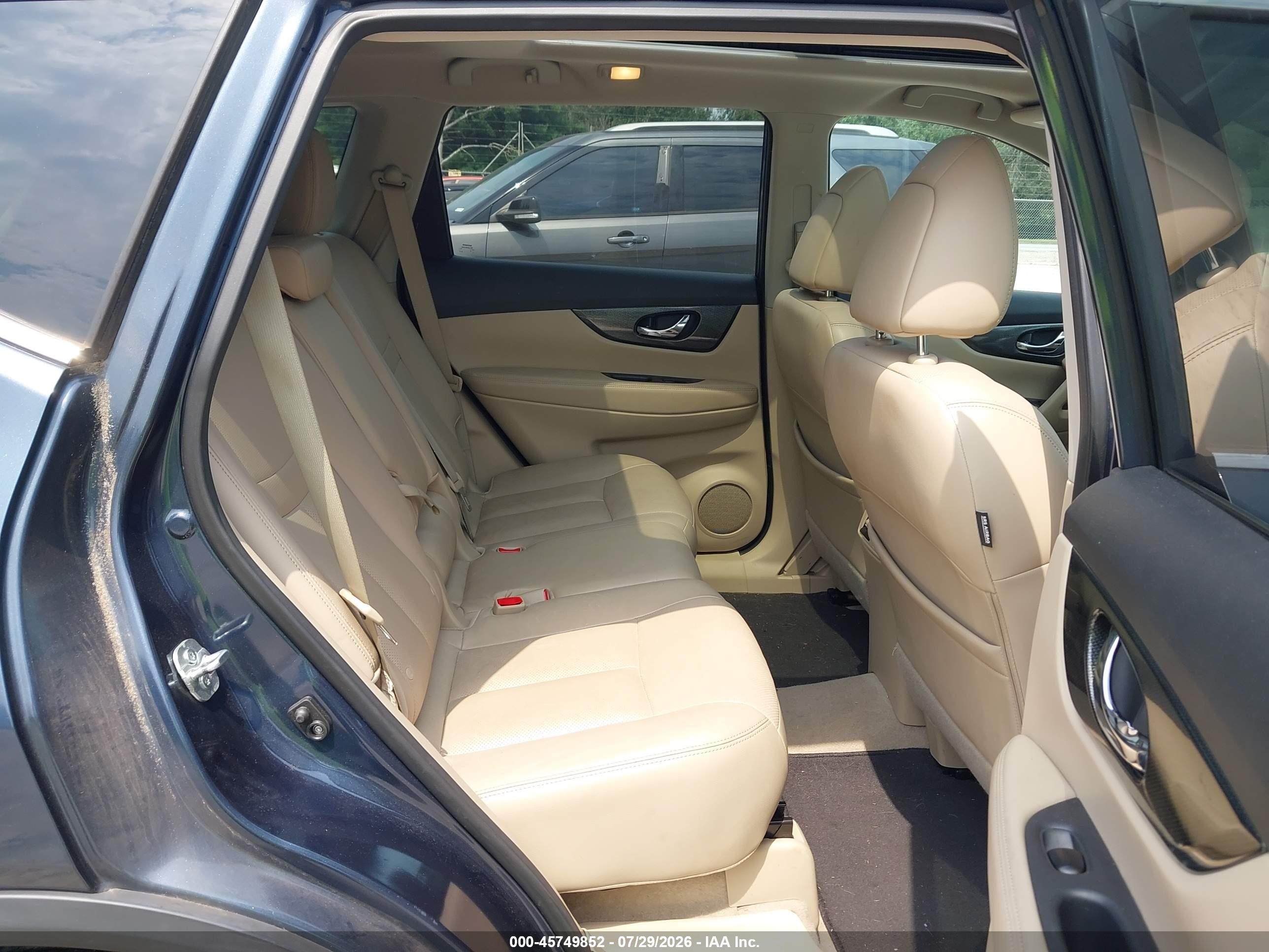2015 Nissan Rogue Sl Синий vin: 5N1AT2MT2FC866538