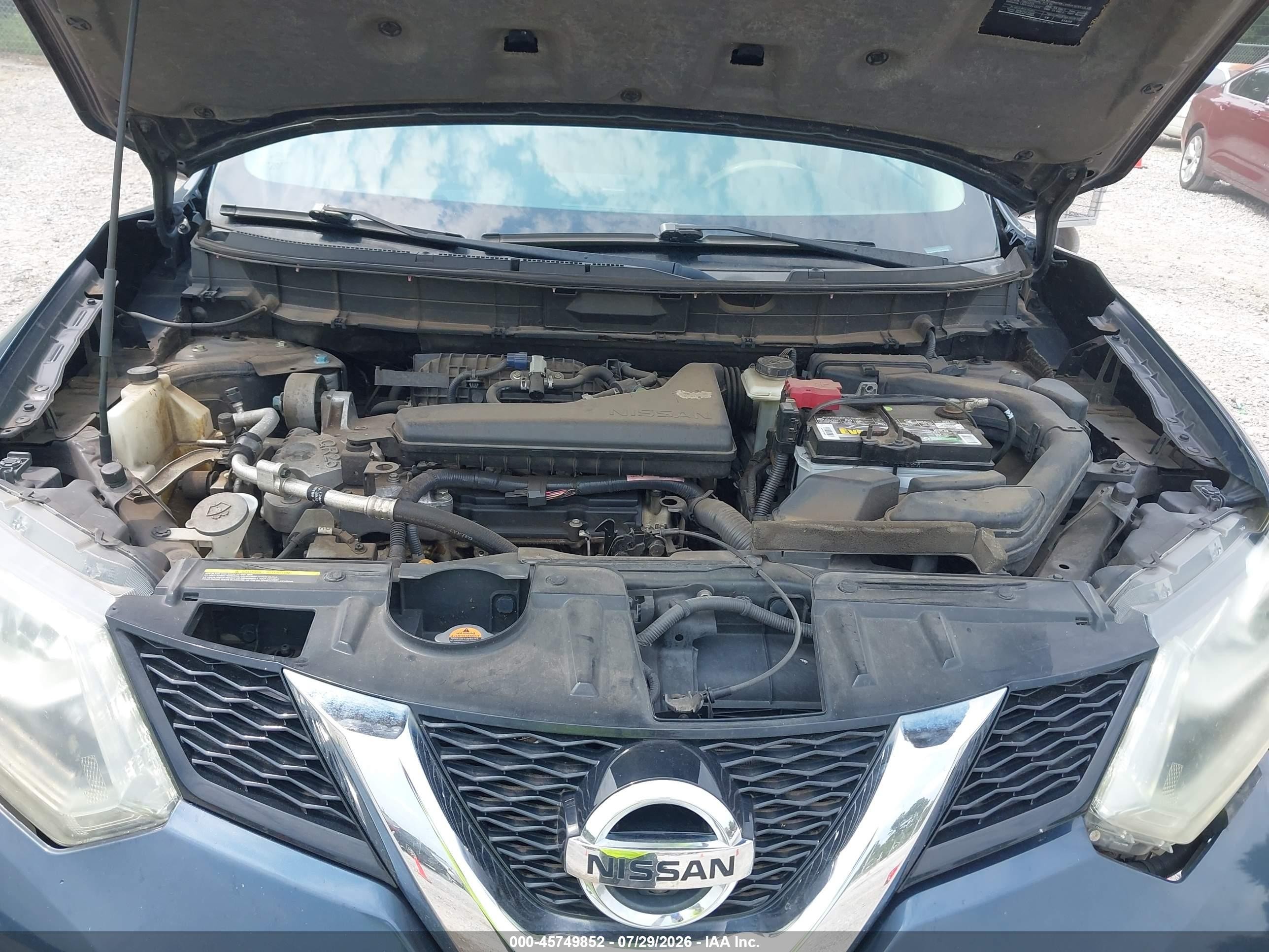 2015 Nissan Rogue Sl Синий vin: 5N1AT2MT2FC866538