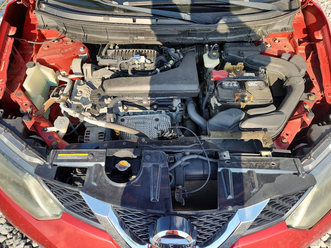 2015 Nissan Rogue S Темно-бордовый vin: 5N1AT2MT2FC871173