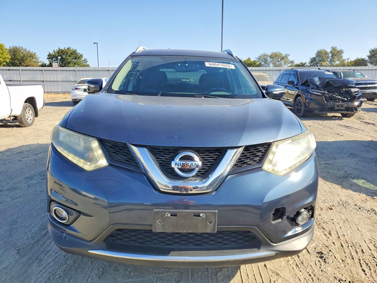 2015 Nissan Rogue Sl Blue vin: 5N1AT2MT2FC878379